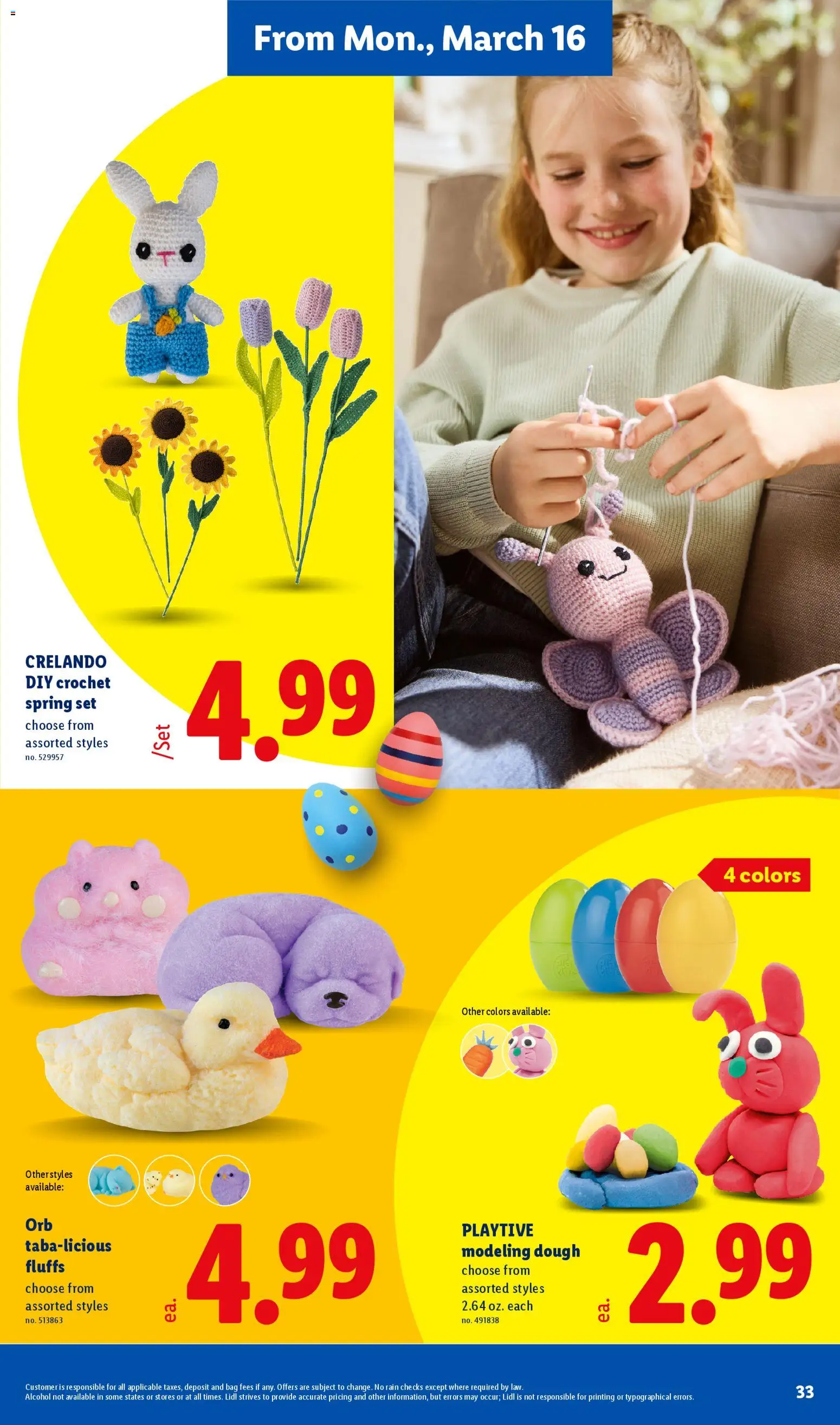 Lidl Weekly Ad - valid from 11.03.2026 | Page: 33 | Products: Crochet, Bag