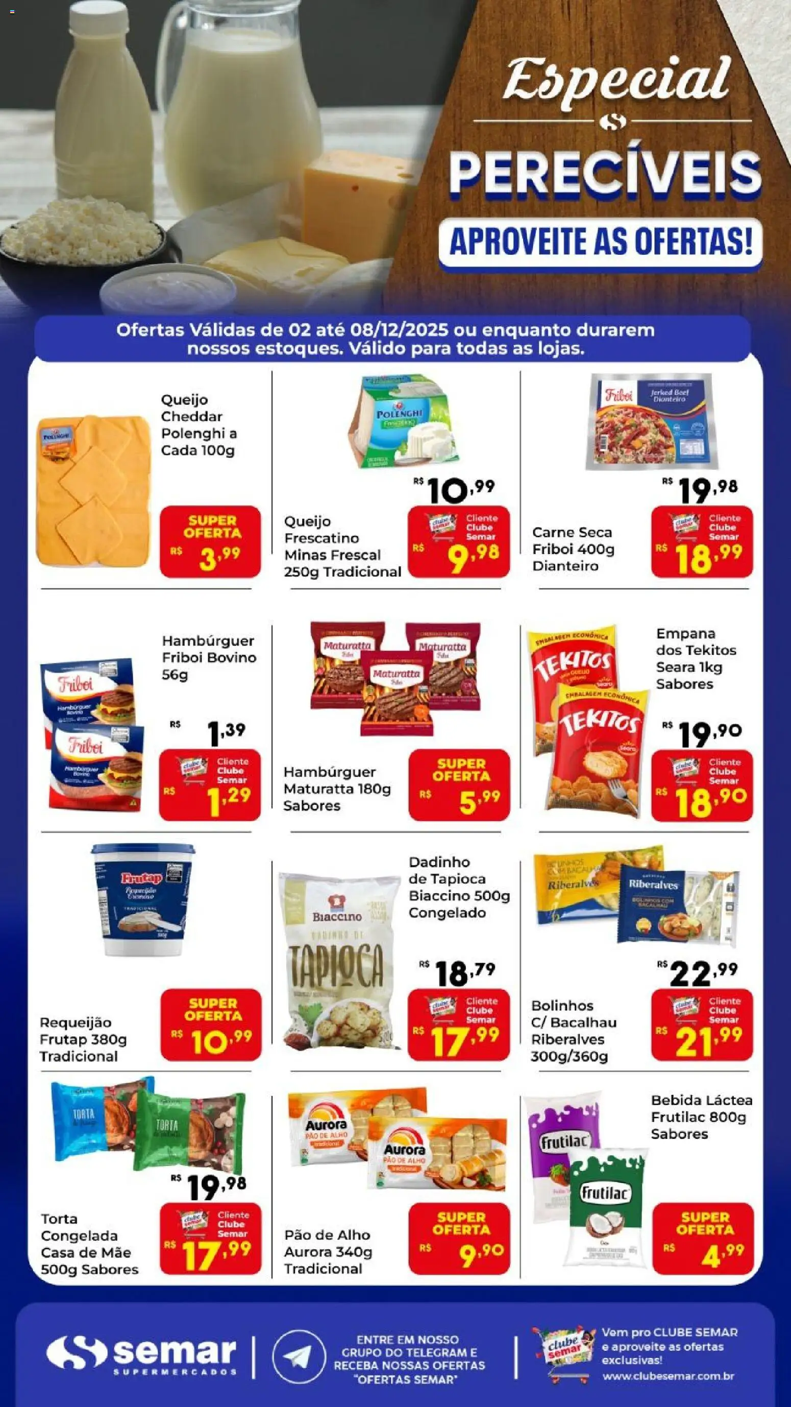 Semar Supermercado Folheto - válido de 02.12.2025 | Página: 1 | Produtos: Bacalhau, Tapioca, Queijo, Requeijão