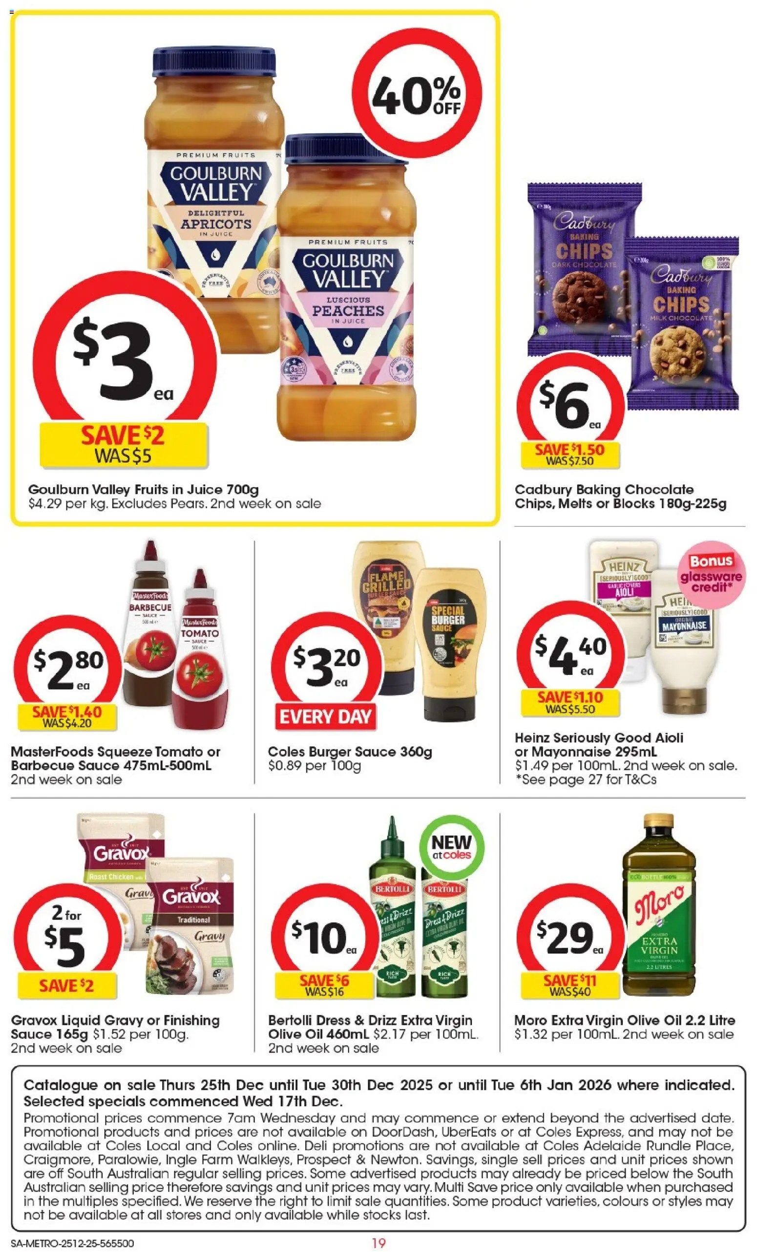Coles catalogue - valid from 25.12.2025 | Page: 20 | Products: Oil, Juice, Chips, Fruits