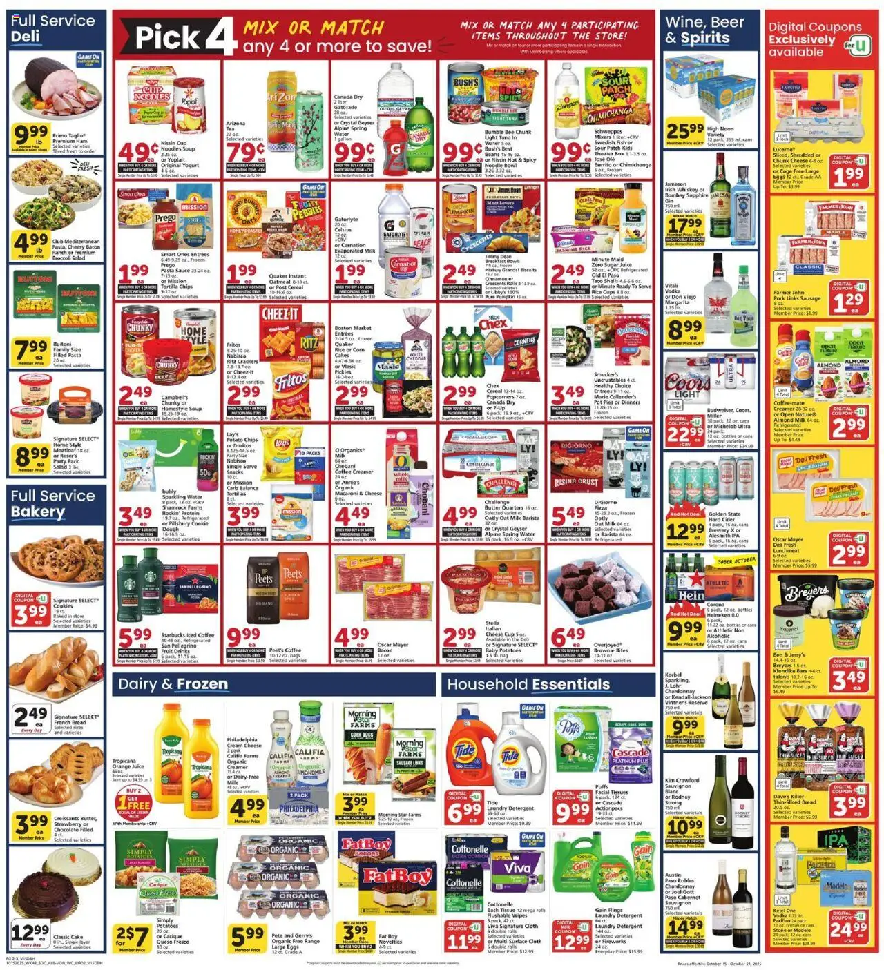 Vons Weekly Ad - valid from 15.10.2025 | Page: 2 | Products: Broccoli, Butter, Cheese, Eggs