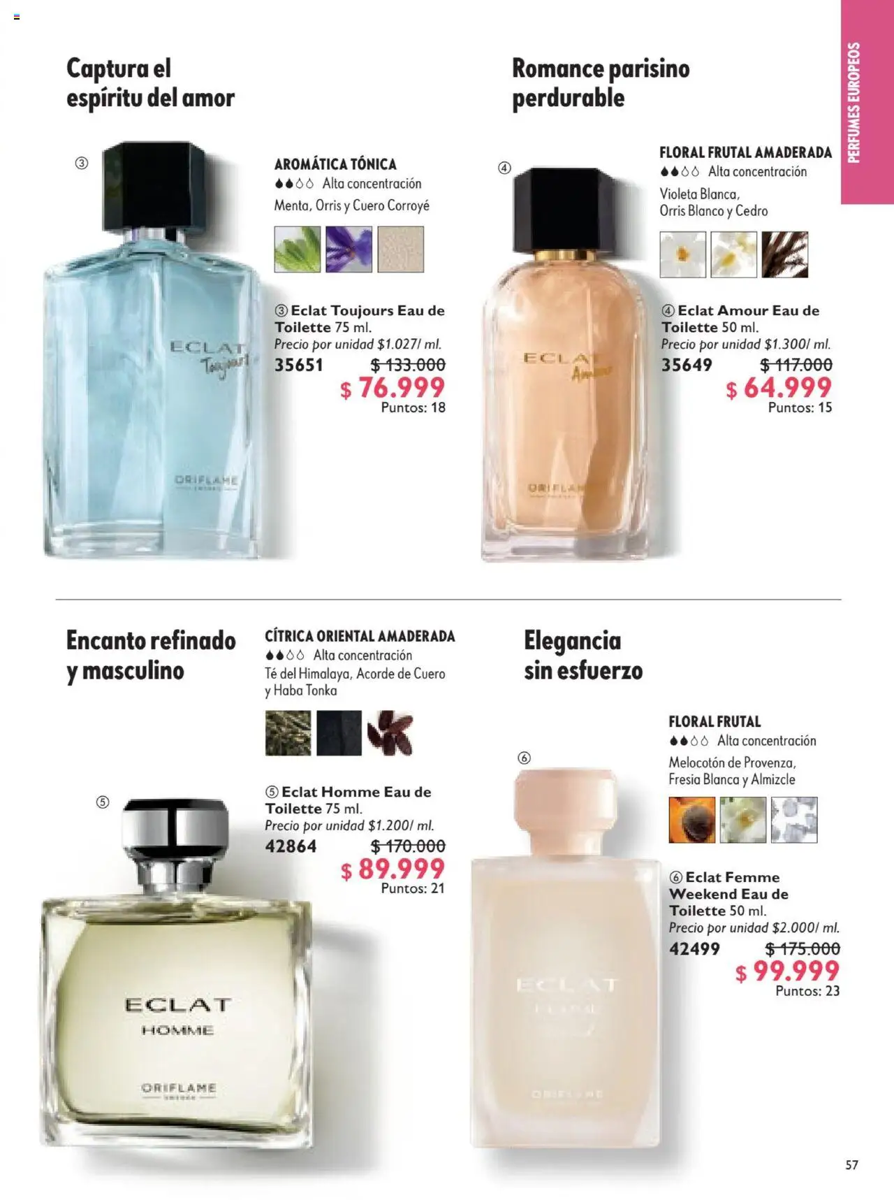 Oriflame revista - valida desde el 12.07.2025 | Página: 57 | Productos: Té, Eau de toilette