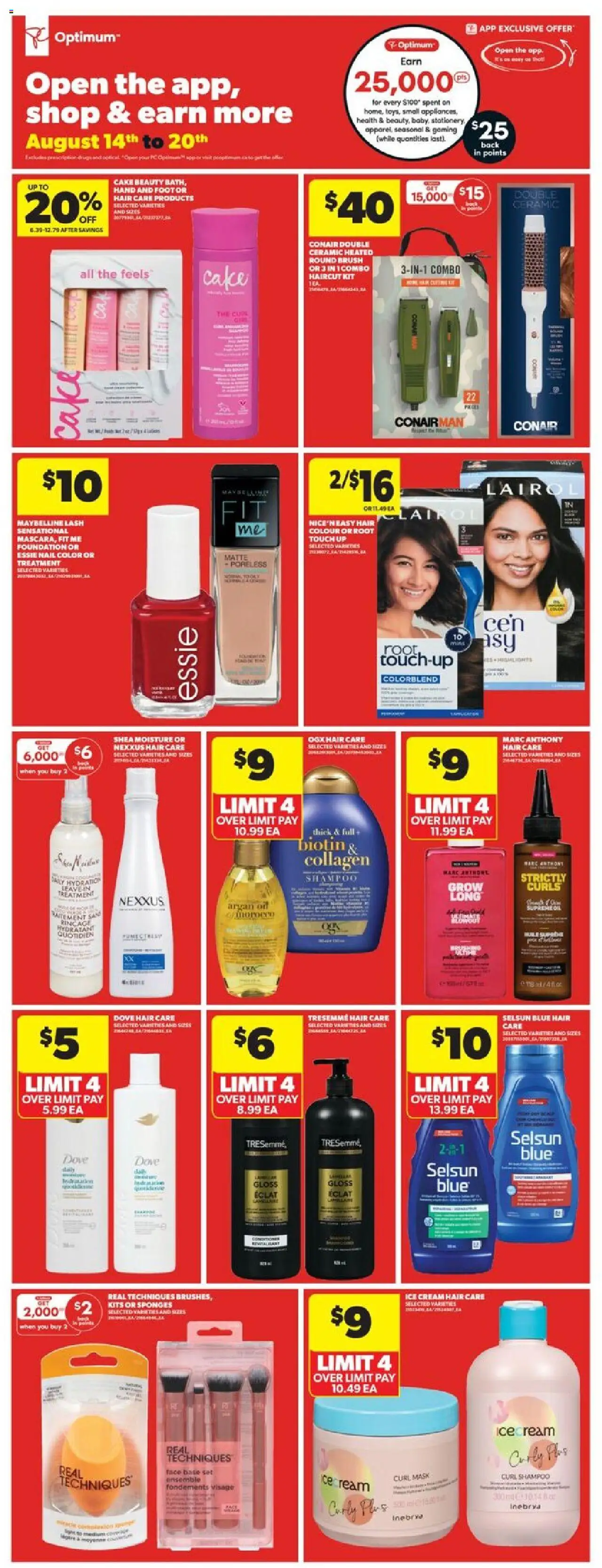 Real Canadian Superstore flyer valid from 14.08.2025 | Page: 24 | Products: Cream, Ice cream, Shampoo, Mask