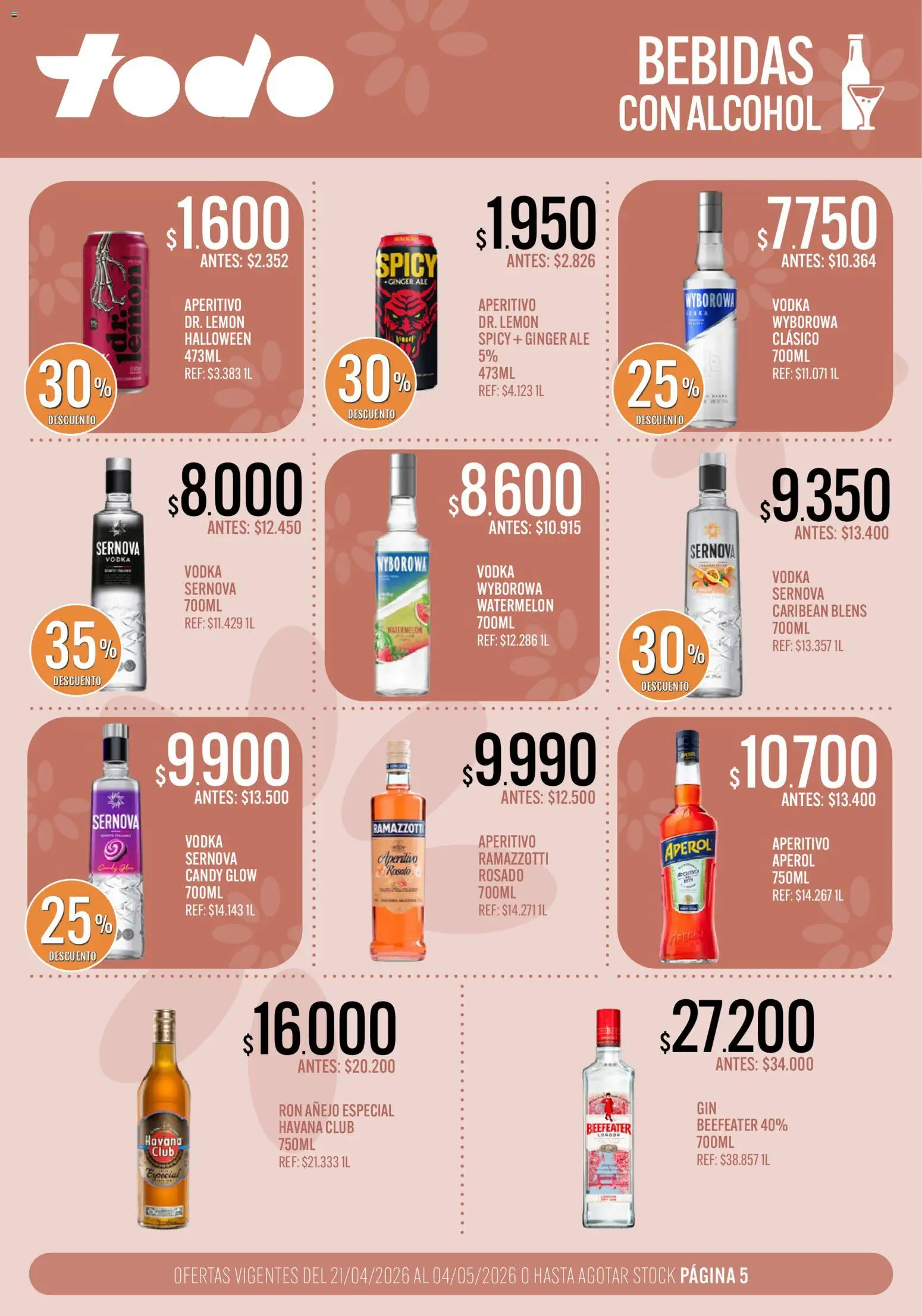 Supermercados TODO - Ofertas │ válido desde el 21.04.2026 | Página: 5 | Productos: Vodka, Melón