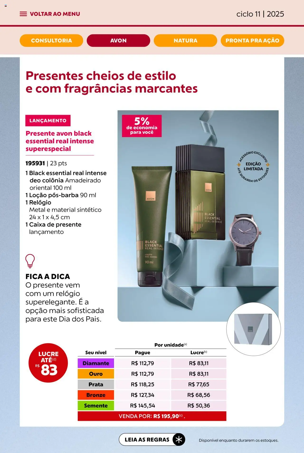 Avon Folheto - válido de 16.06.2025 | Página: 8 | Produtos: Caixa, Relógio