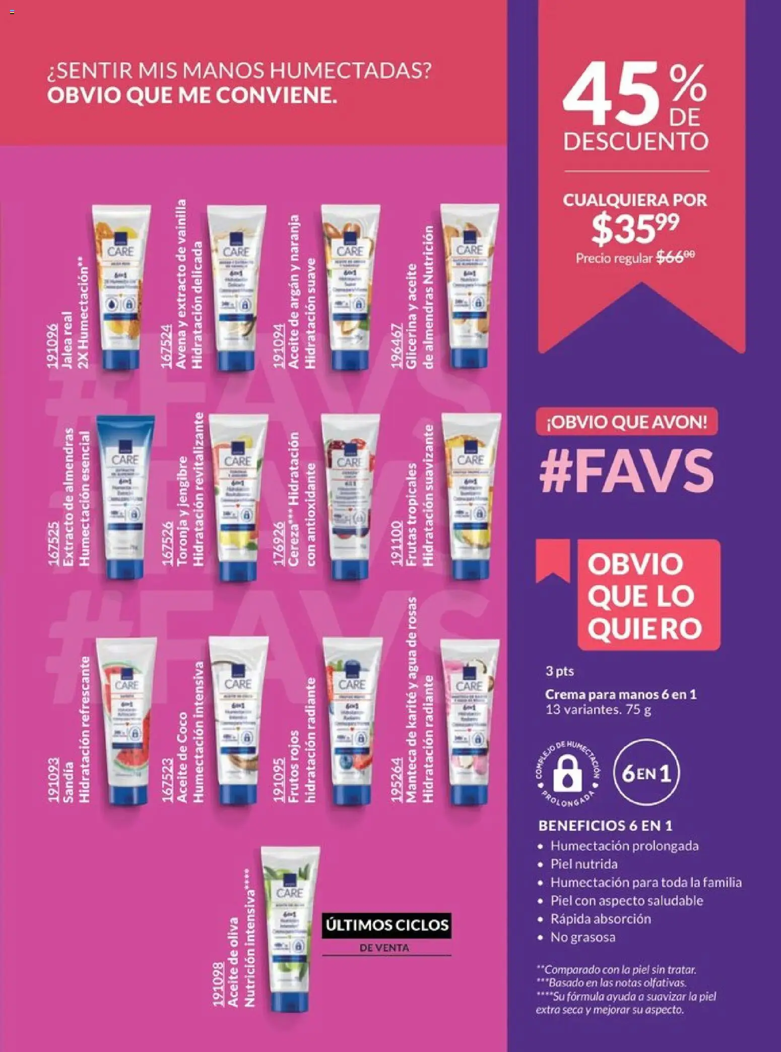 Nuevas ofertas de AVON válidas en toda la República Mexicana desde el 20.12.2025. ¡Encuentra las mejores ofertas en AVON campaña 1 2026! | Página: 173 | Productos: Aceite de oliva, Toronja, Aceite, Suavizante