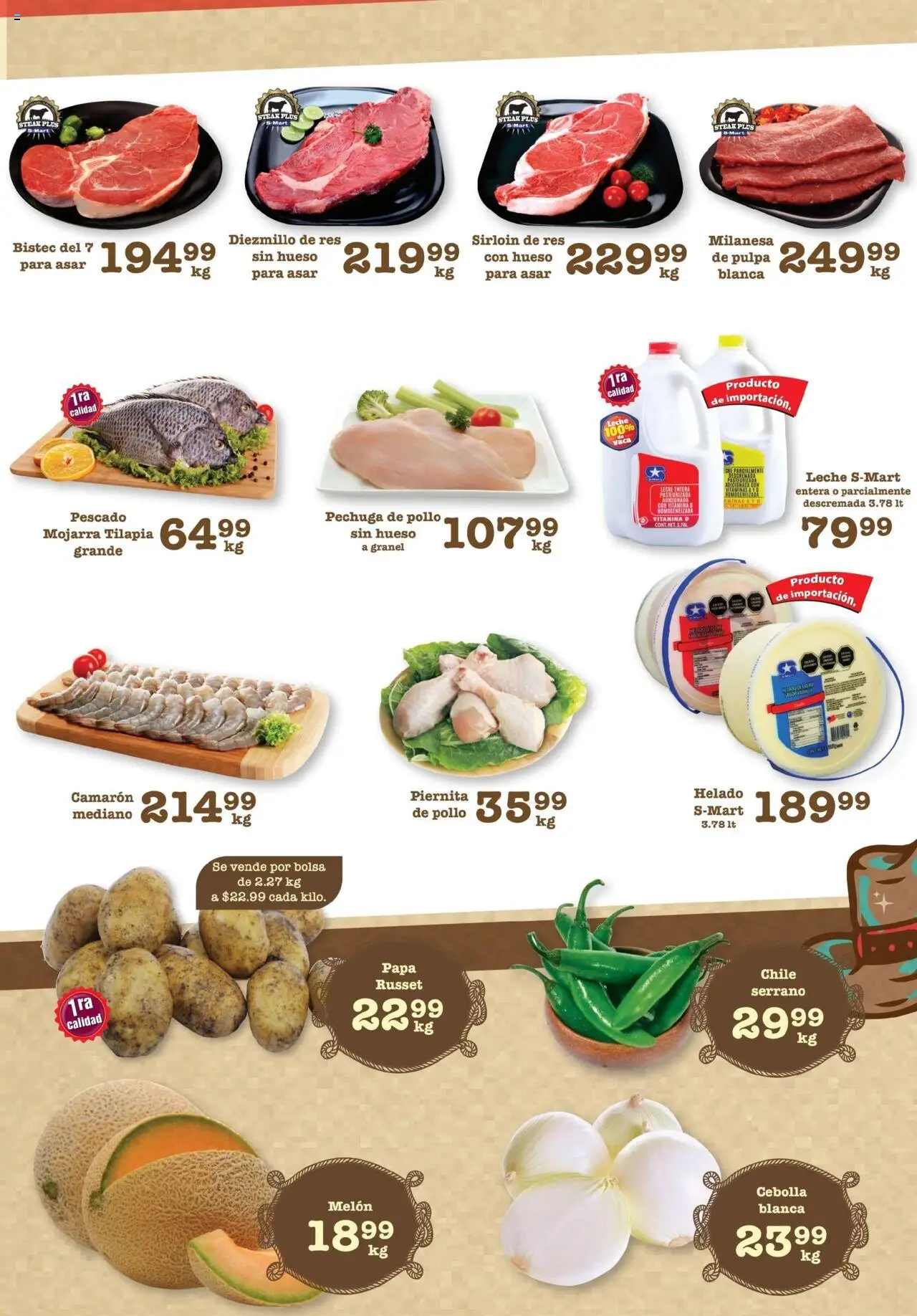 Nuevas ofertas de S-Mart válidas en toda la República Mexicana desde el 01.08.2025. ¡Encuentra las mejores ofertas en S-Mart - Folleto - Monterrey! | Página: 4 | Productos: Papa, Crema, Bolsa, Leche