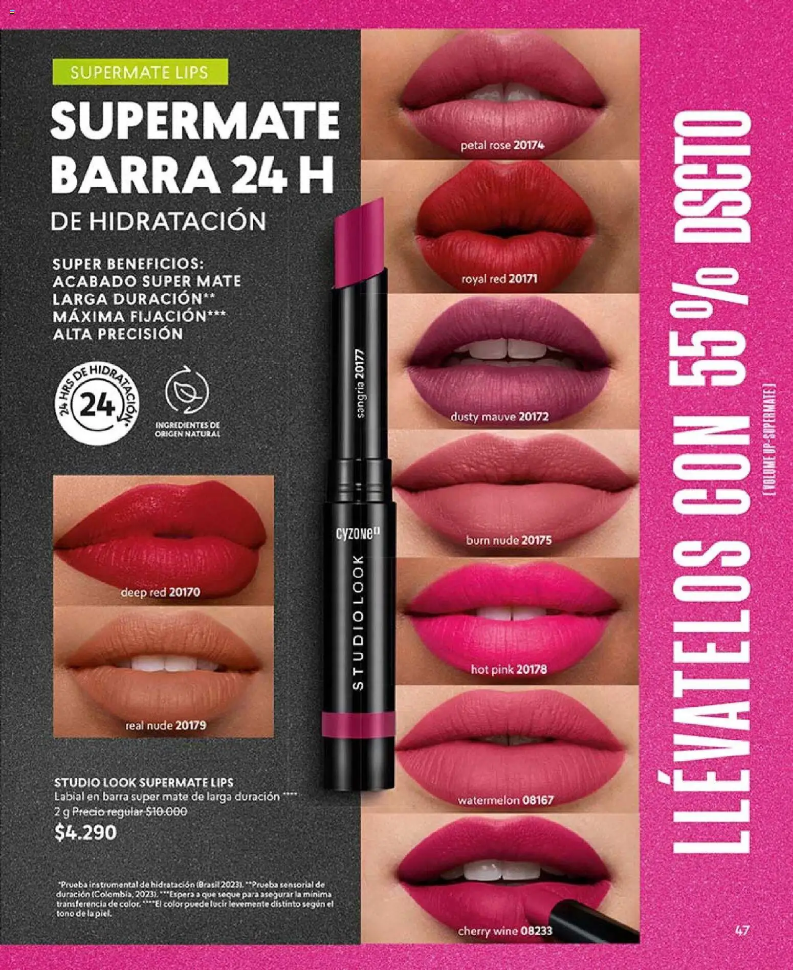 Catálogo CyZone Campaña 18 │ válido desde el 01.12.2025 | Página: 47 | Productos: Mate, Labial