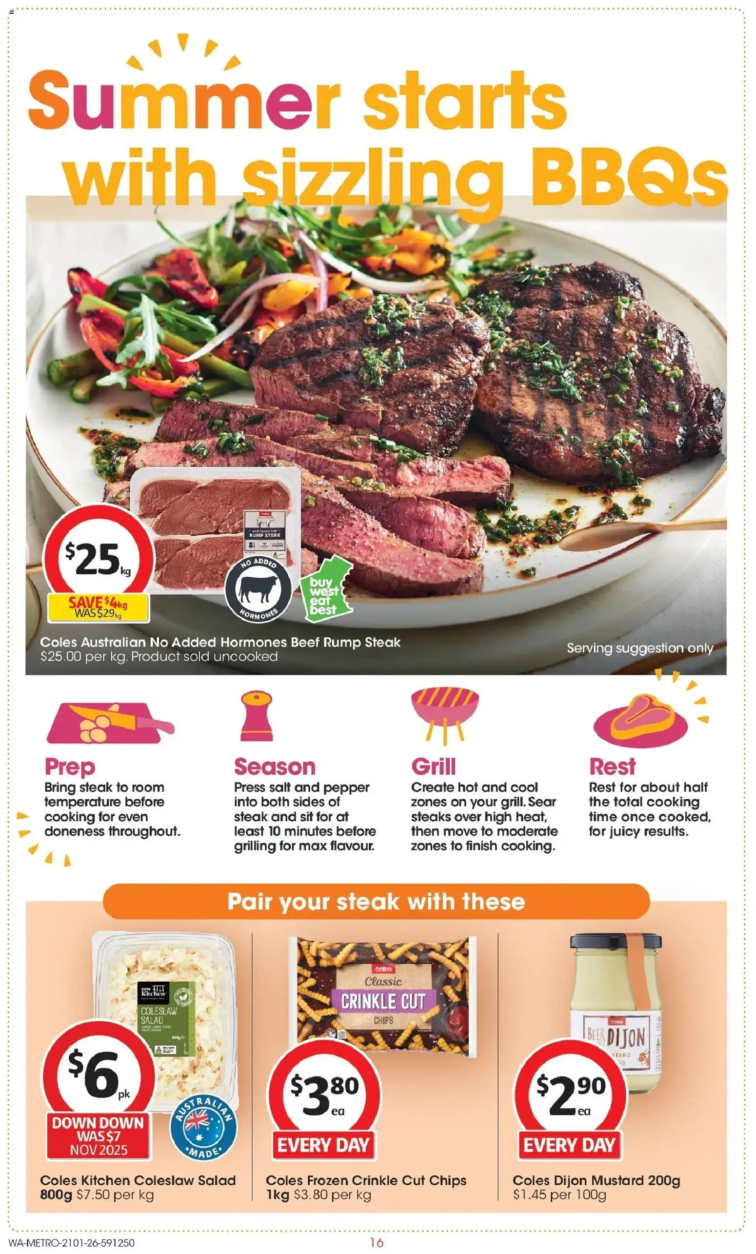 Coles catalogue - valid from 21.01.2026 | Page: 16 | Products: Salad, Salt, Pepper, Grill