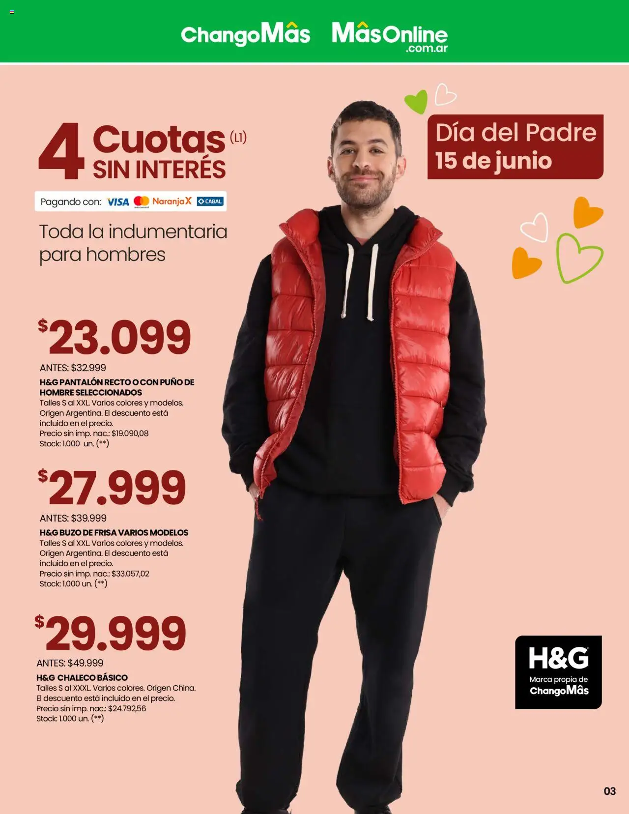 Changomas Feliz día, papá │ válido desde el 05.06.2025 | Página: 4 | Productos: Buzo, Chaleco