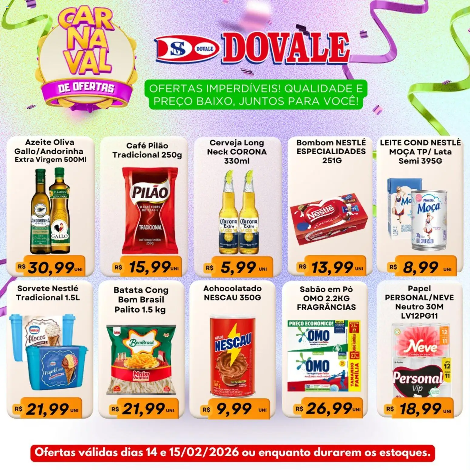 Dovale Folheto - válido de 14.02.2026 | Página: 2 | Produtos: Sabão, Sabão em pó, Café, Azeite