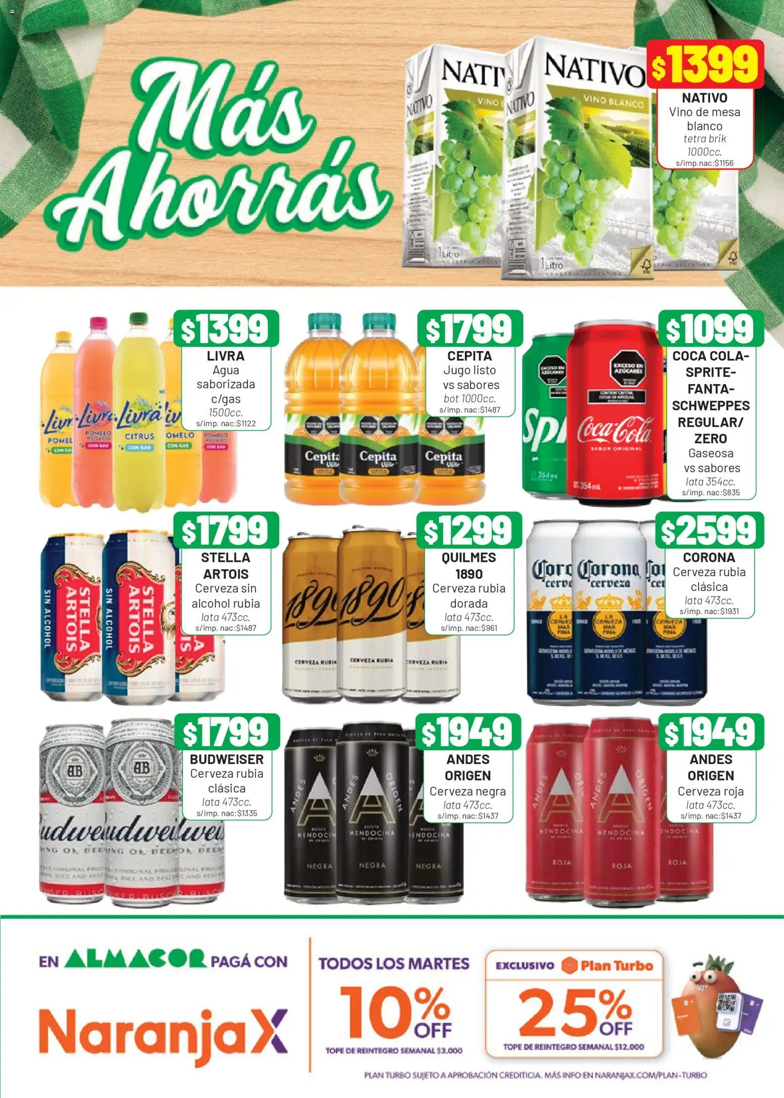 Almacor catálogo │ válido desde el 09.04.2026 | Página: 5 | Productos: Pomelo, Jugo, Vino, Cerveza