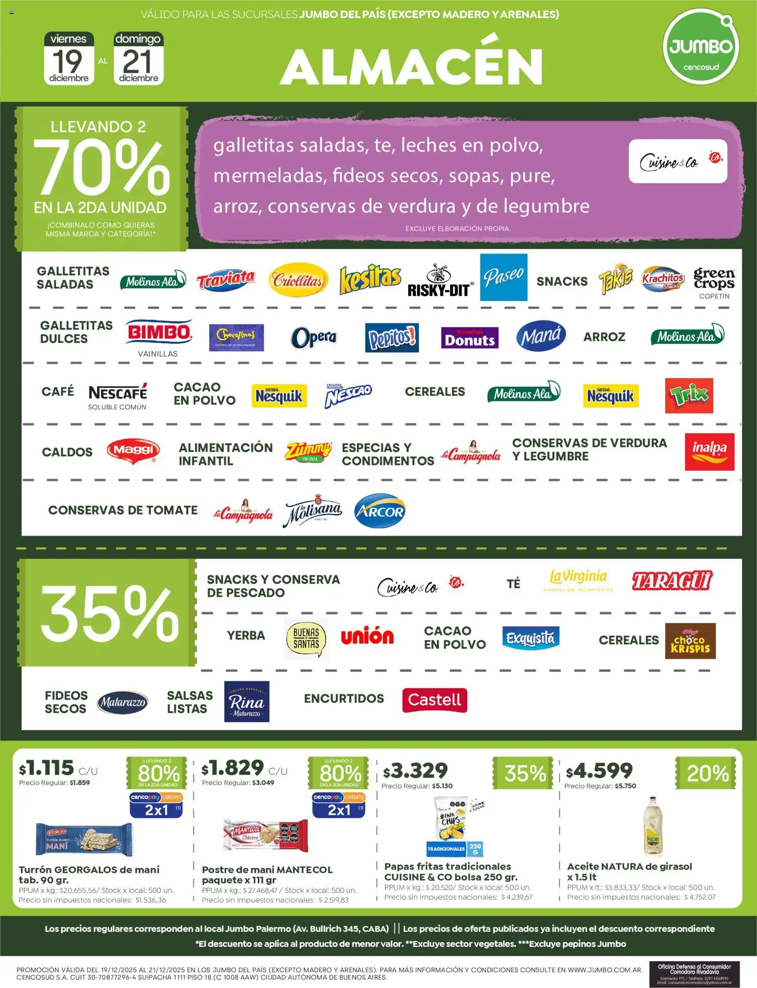 Jumbo ofertas │ válido desde el 19.12.2025 | Página: 2 | Productos: Polvo, Café, Turrón, Papas fritas