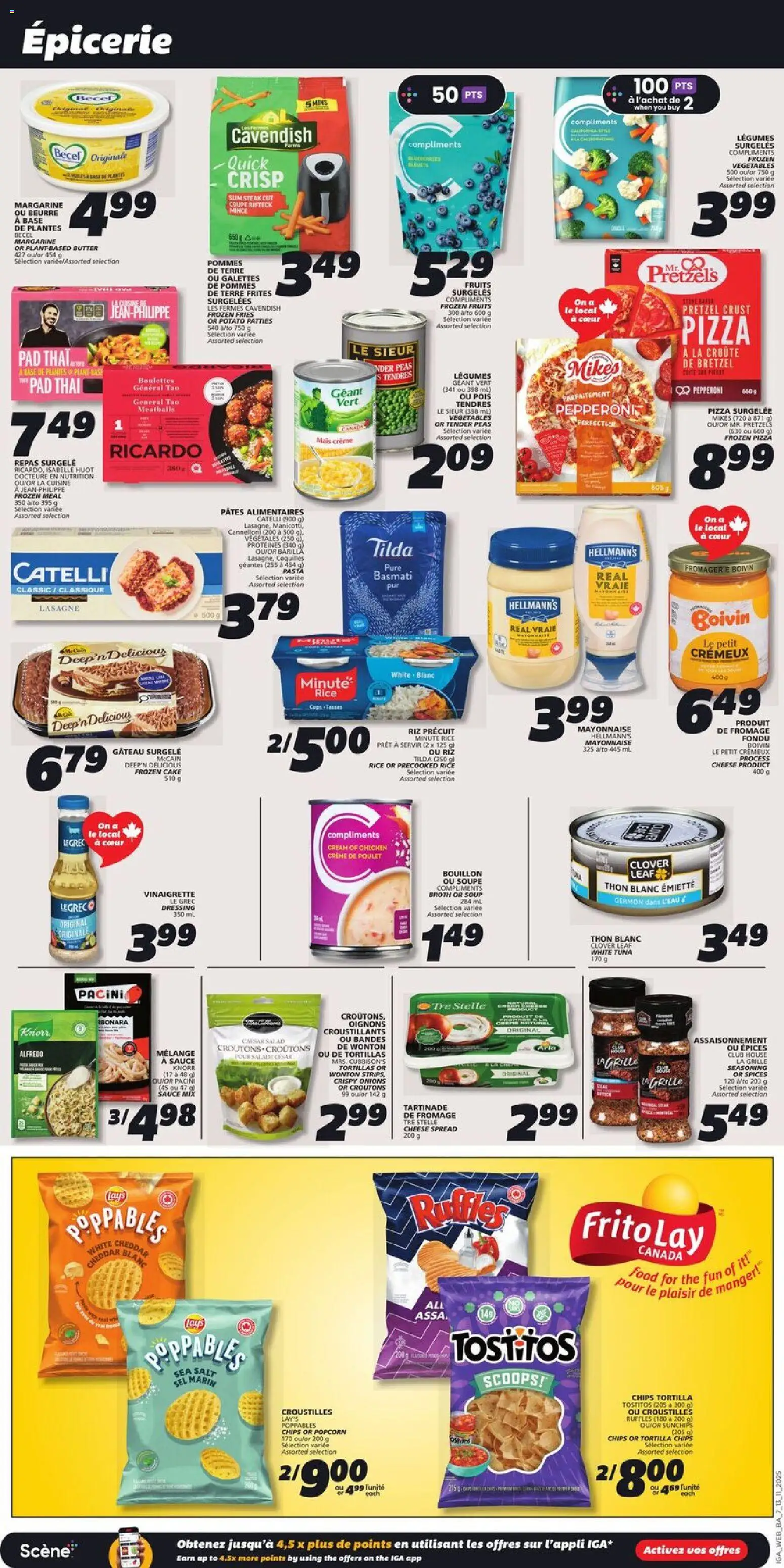 IGA flyer valid from 13.11.2025 | Page: 9 | Products: Rice, Cream, Cheese, Pizza