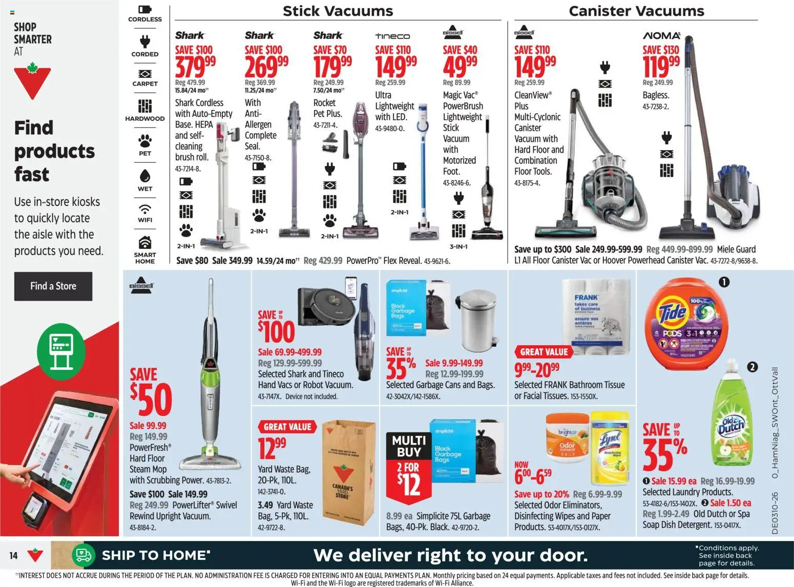 Canadian Tire flyer valid from 05.03.2026 | Page: 14 | Products: Robot, Brush, Soap, Carpet