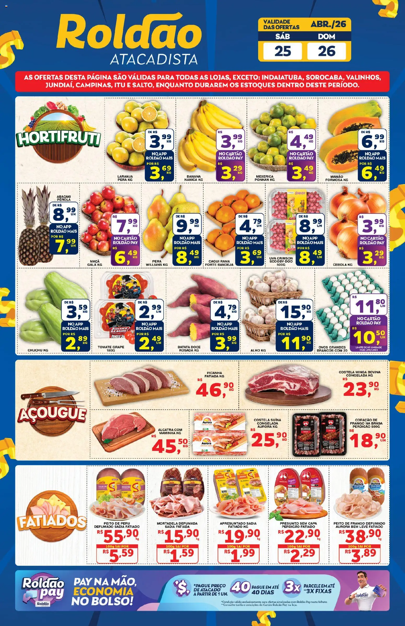 Roldão Folheto - válido de 23.04.2026 | Página: 2 | Produtos: Alho, Maminha, Presunto, Peito de frango