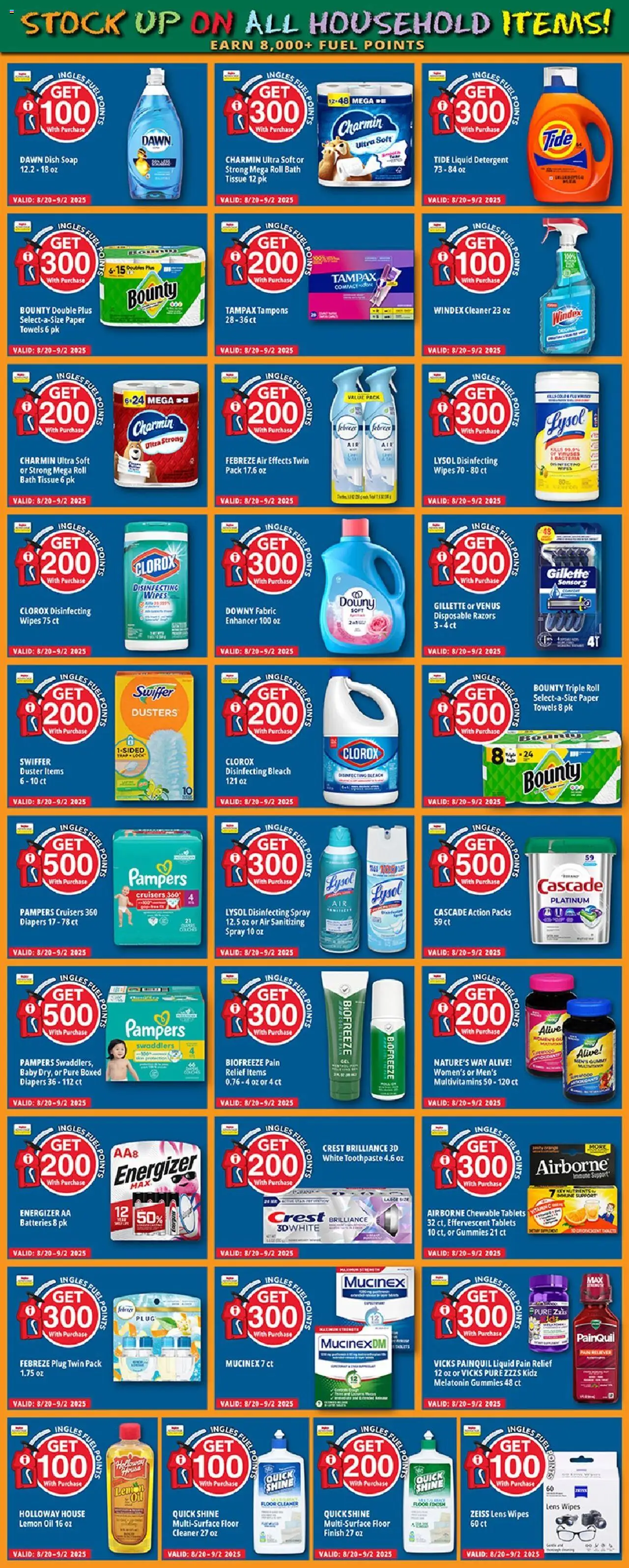 Ingles Weekly Ad - valid from 20.08.2025 | Page: 12 | Products: Bath, Oil, Toothpaste, Tampons