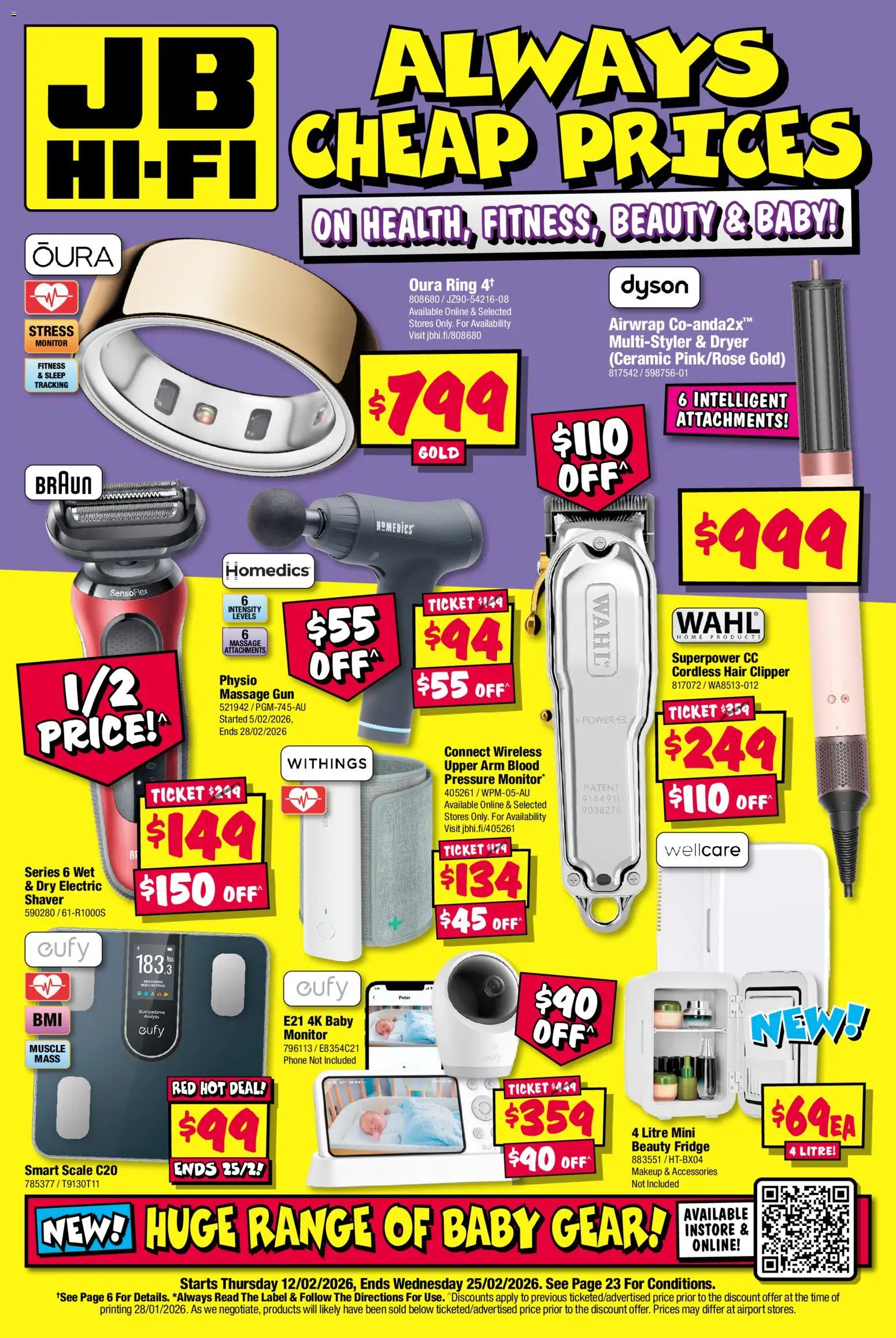 JB Hi-Fi catalogue - valid from 12.02.2026 | Page: 1 | Products: Makeup, Accessories, Monitor, Scale