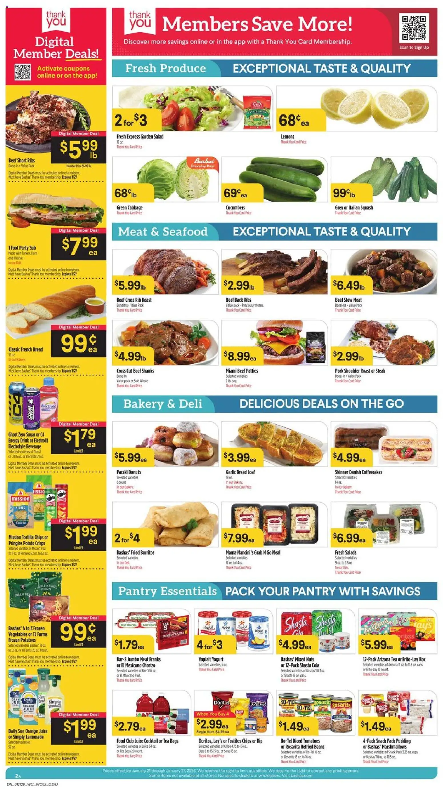 Basha's Dine - valid from 21.01.2026 | Page: 2 | Products: Cheese, Bread, Ham, Juice