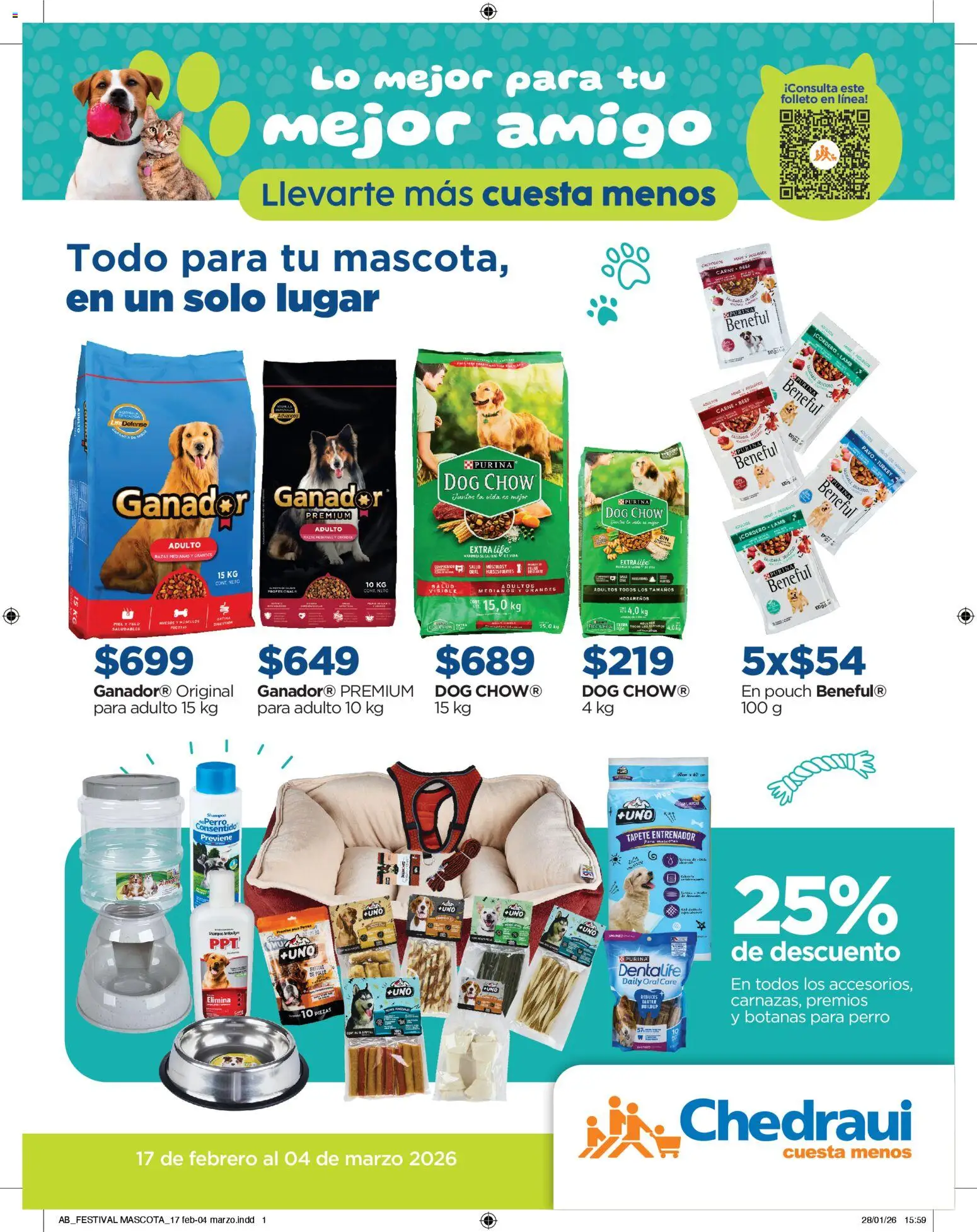 Nuevas ofertas de Chedraui válidas en toda la República Mexicana desde el 17.02.2026. ¡Encuentra las mejores ofertas en Chedraui folleto! | Página: 1 | Productos: Tapete