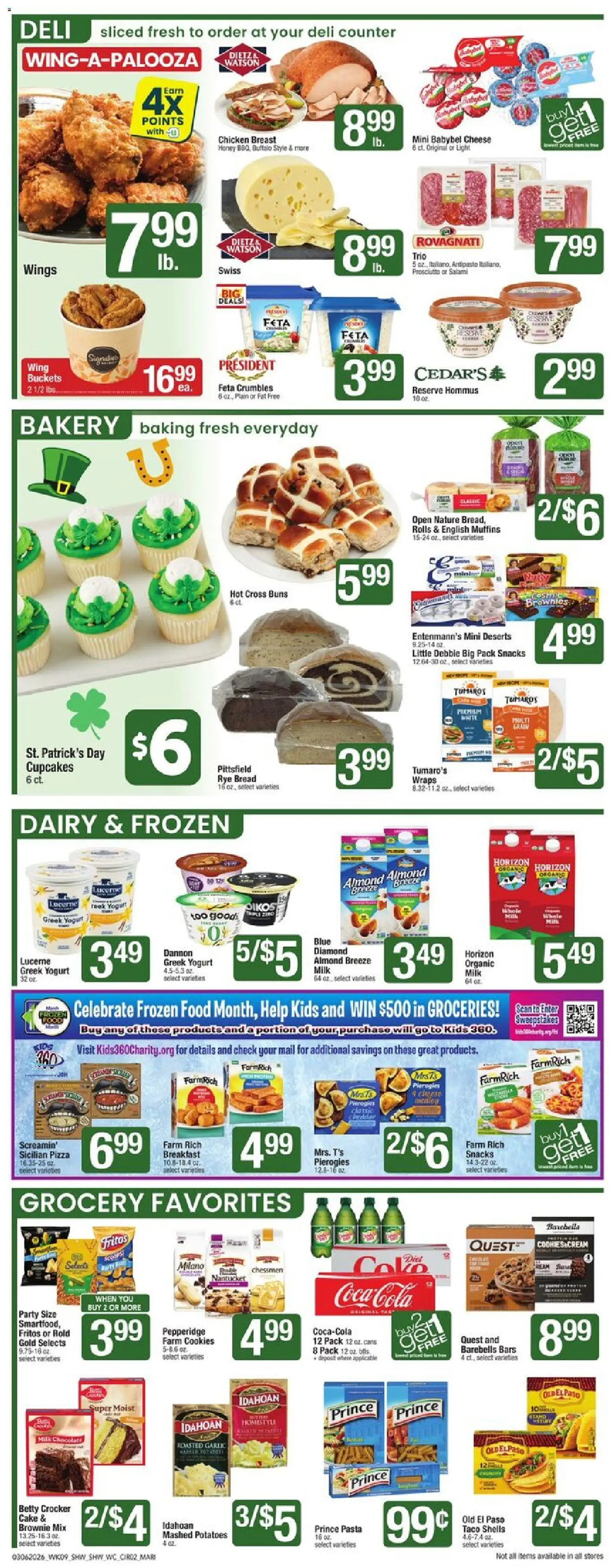 Shaw's Weekly Ad - valid from 06.03.2026 | Page: 2 | Products: Pasta, Cream, Cookies, Potatoes