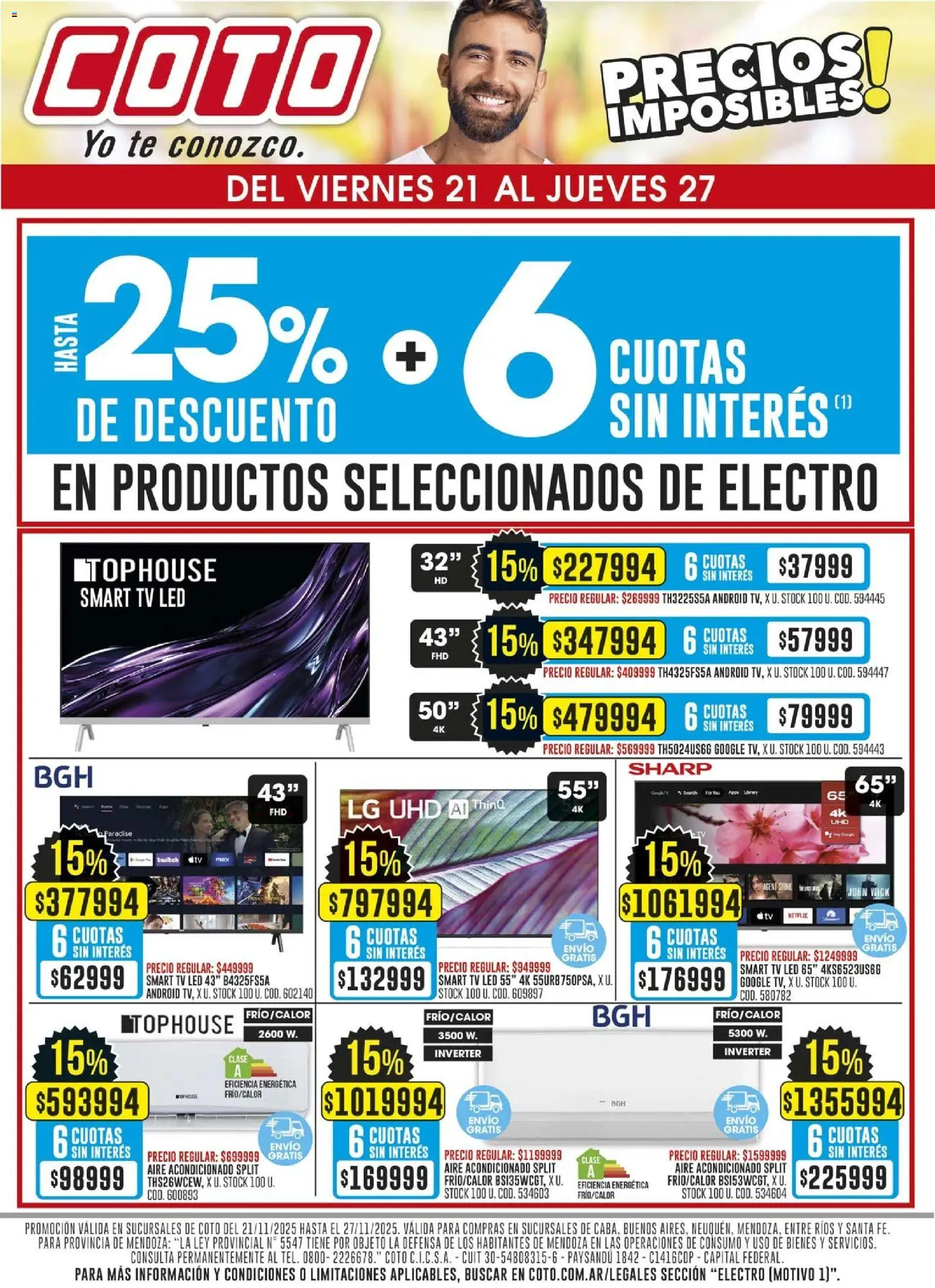 Coto - Electro Motivo │ válido desde el 21.11.2025 | Página: 1 | Productos: Aire acondicionado, Té