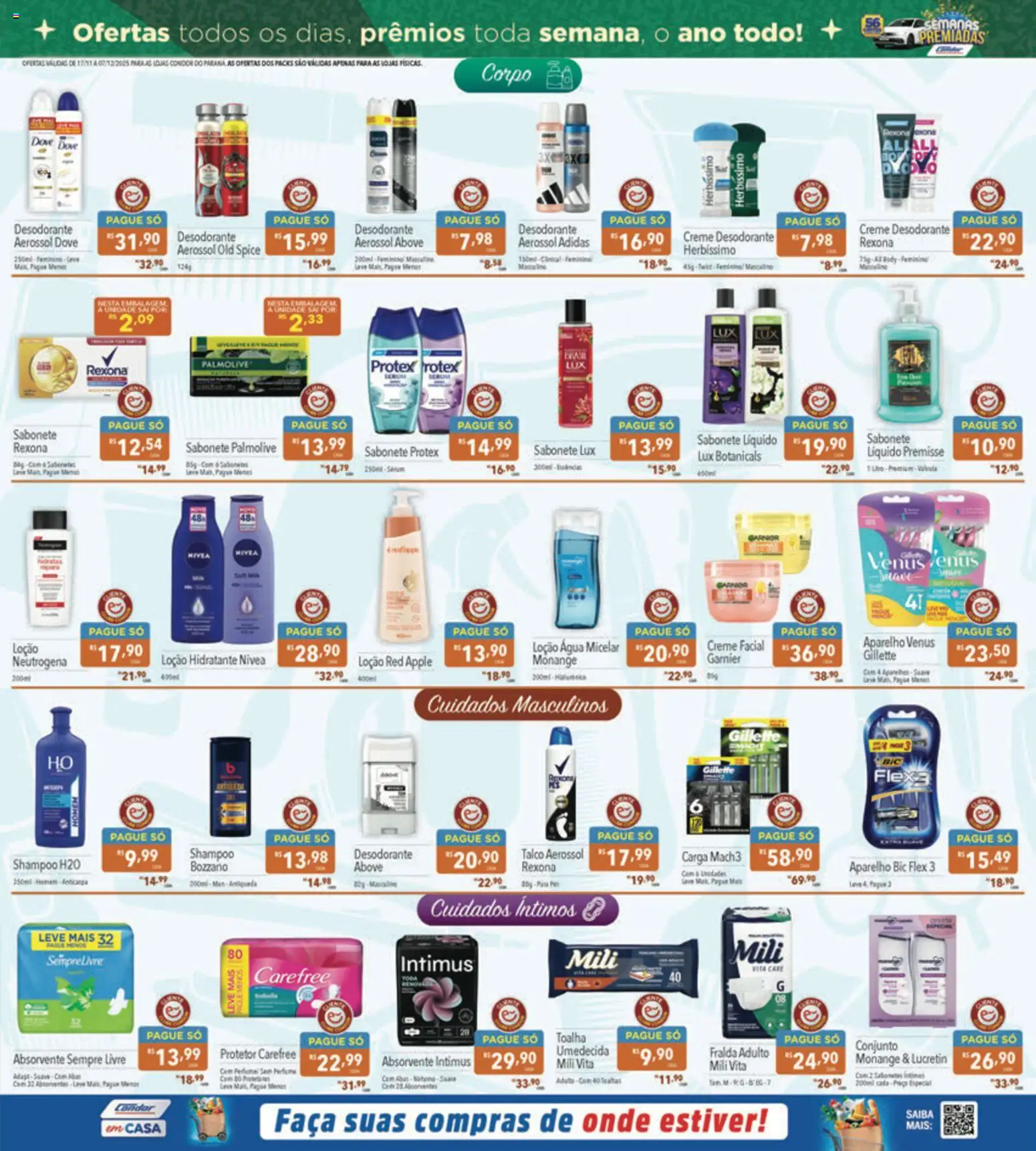 Supermercados Condor Folheto - válido de 17.11.2025 | Página: 21 | Produtos: Shampoo, Talco, Desodorante, Rexona