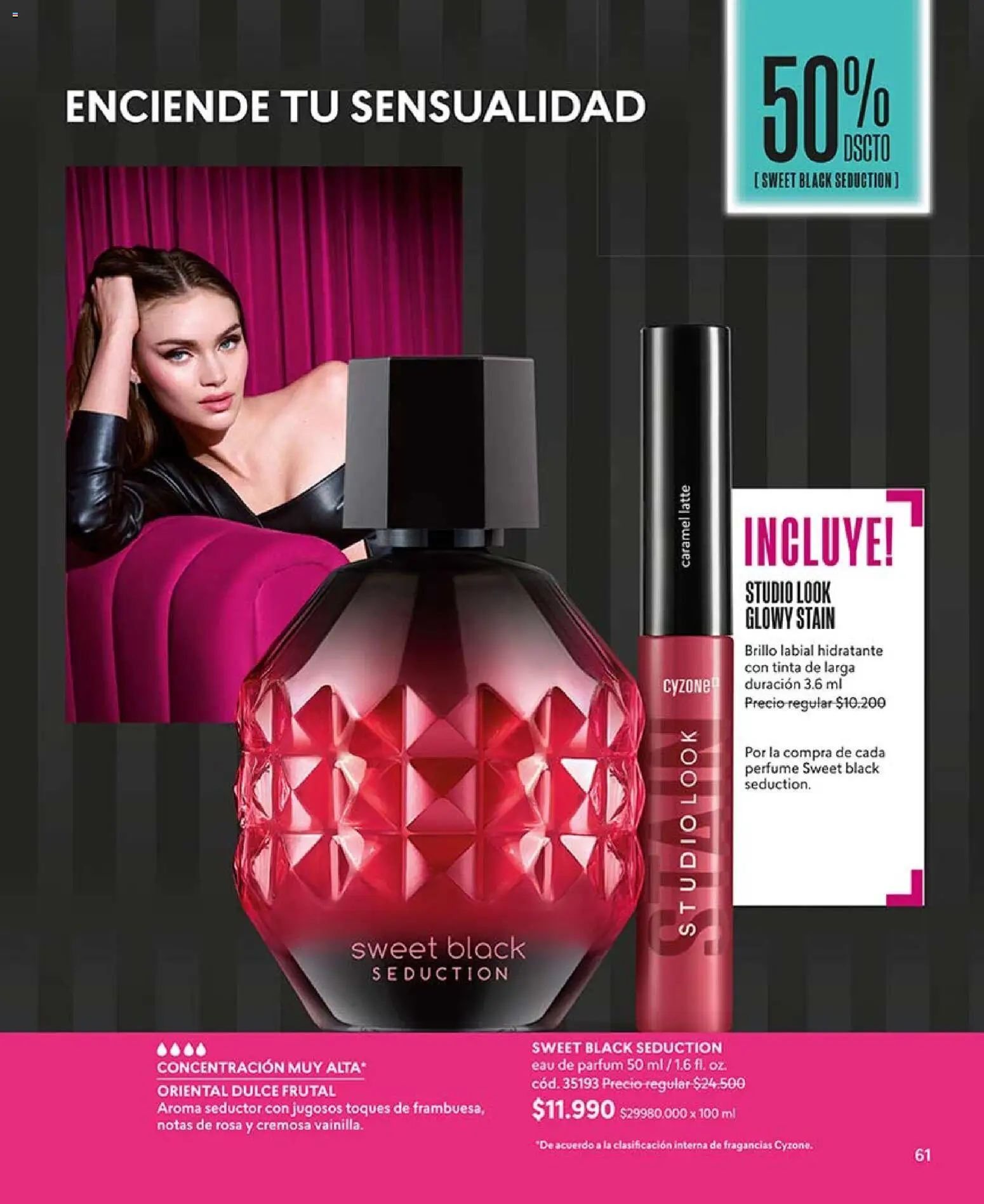 Catálogo CyZone Campaña 6 │ válido desde el 01.04.2026 | Página: 61 | Productos: Brillo, Perfume, Labial