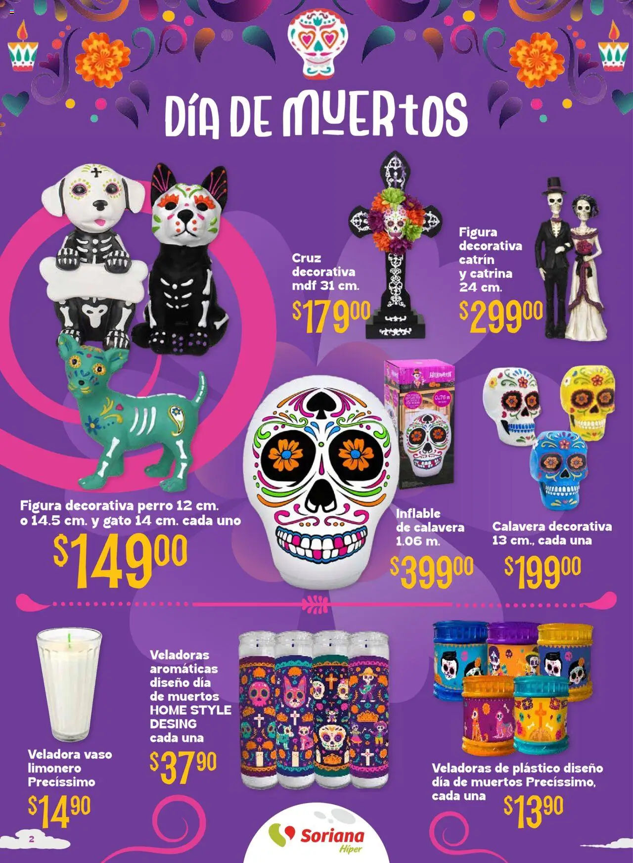 Nuevas ofertas de Soriana válidas en toda la República Mexicana desde el 25.09.2025. ¡Encuentra las mejores ofertas en Soriana - Halloween y Día de Muertos Híper Nacional! | Página: 2