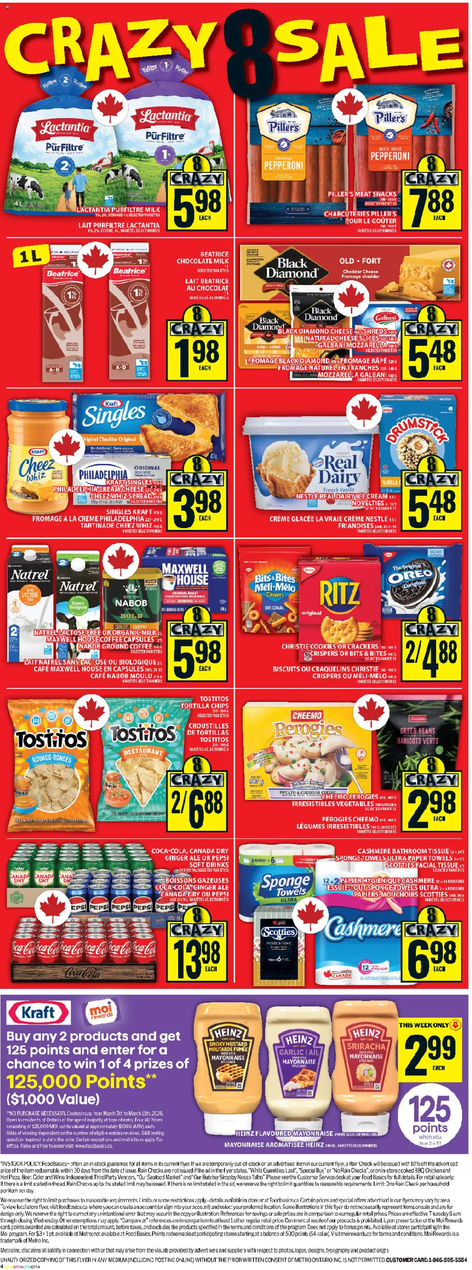 Food Basics flyer valid from 05.03.2026 | Page: 3 | Products: Chips, Cookies, Sponge, Chocolate