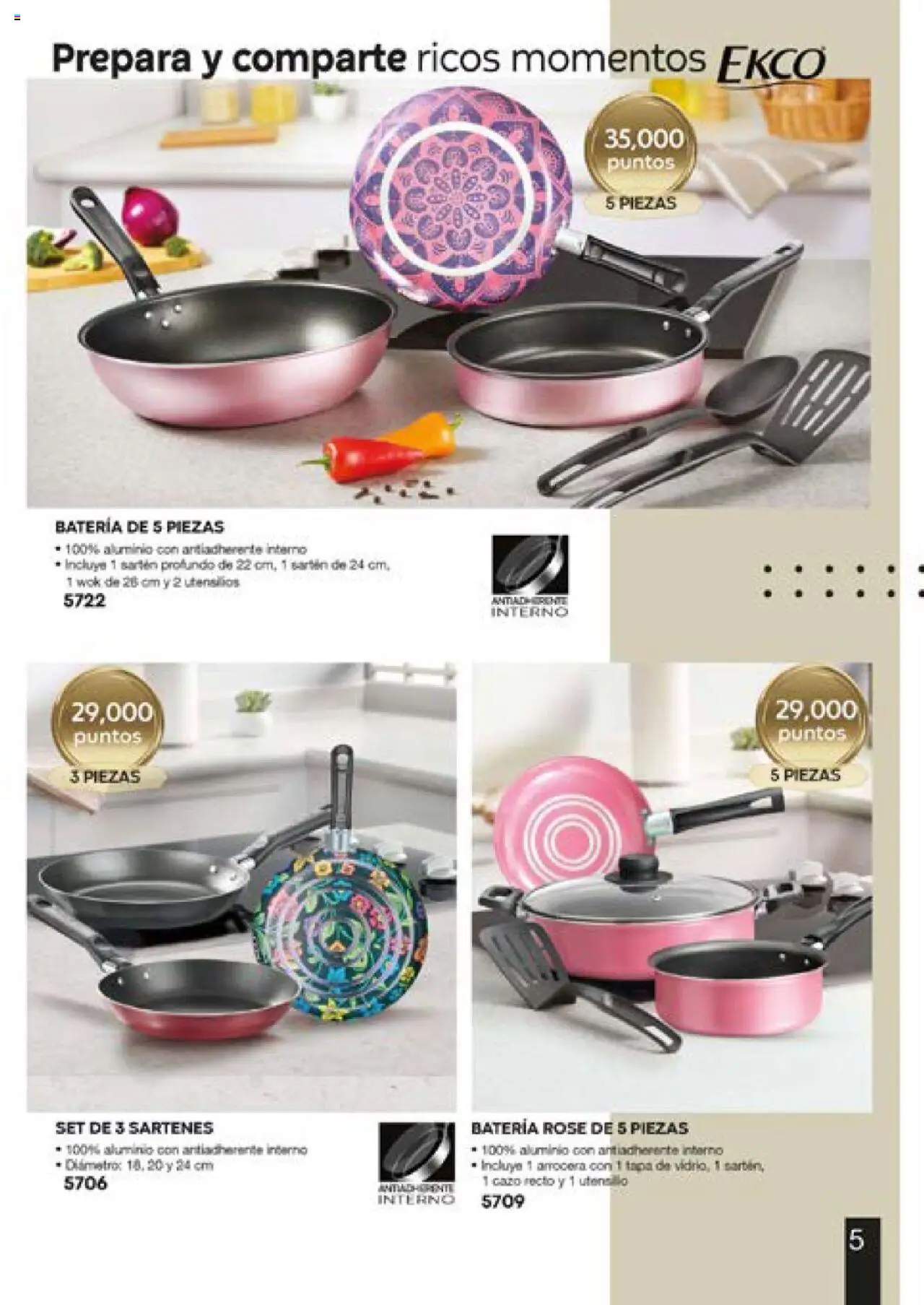 Nuevas ofertas de Fuller válidas en toda la República Mexicana desde el 13.06.2025. ¡Encuentra las mejores ofertas en Fuller catálogo Puntos! | Página: 5 | Productos: Pan, Batería, Sartén, Wok