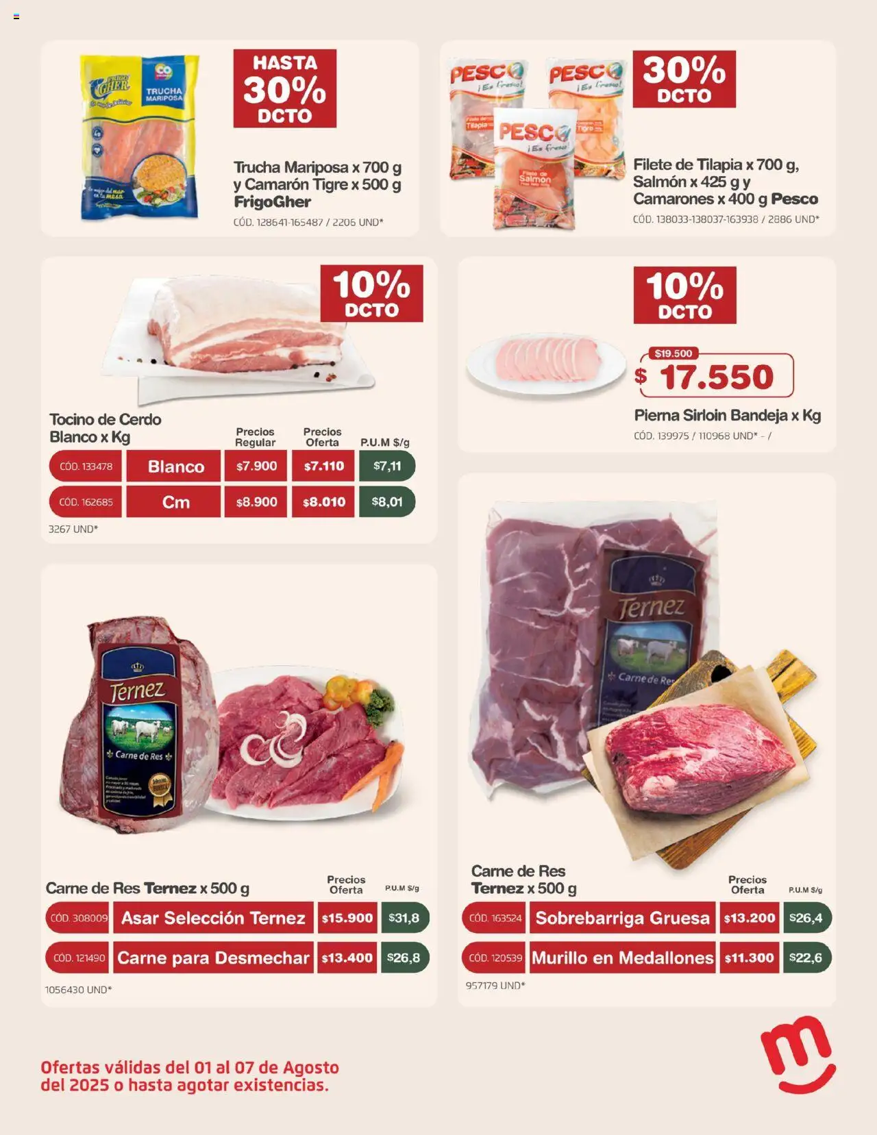 Makro revista - valida desde el 01.08.2025 | Página: 12 | Productos: Cerdo, Bandeja, Ducha Bidet, Mesa