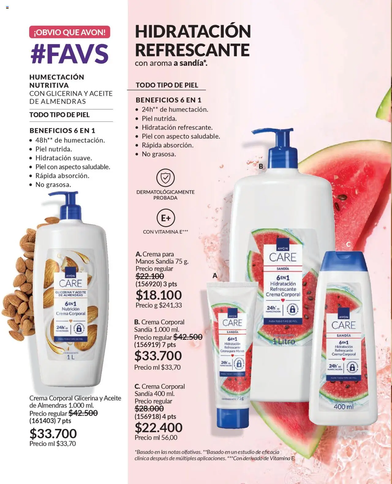 Avon revista - valida desde el 12.09.2025 | Página: 128 | Productos: Almendras, Crema, Aceite