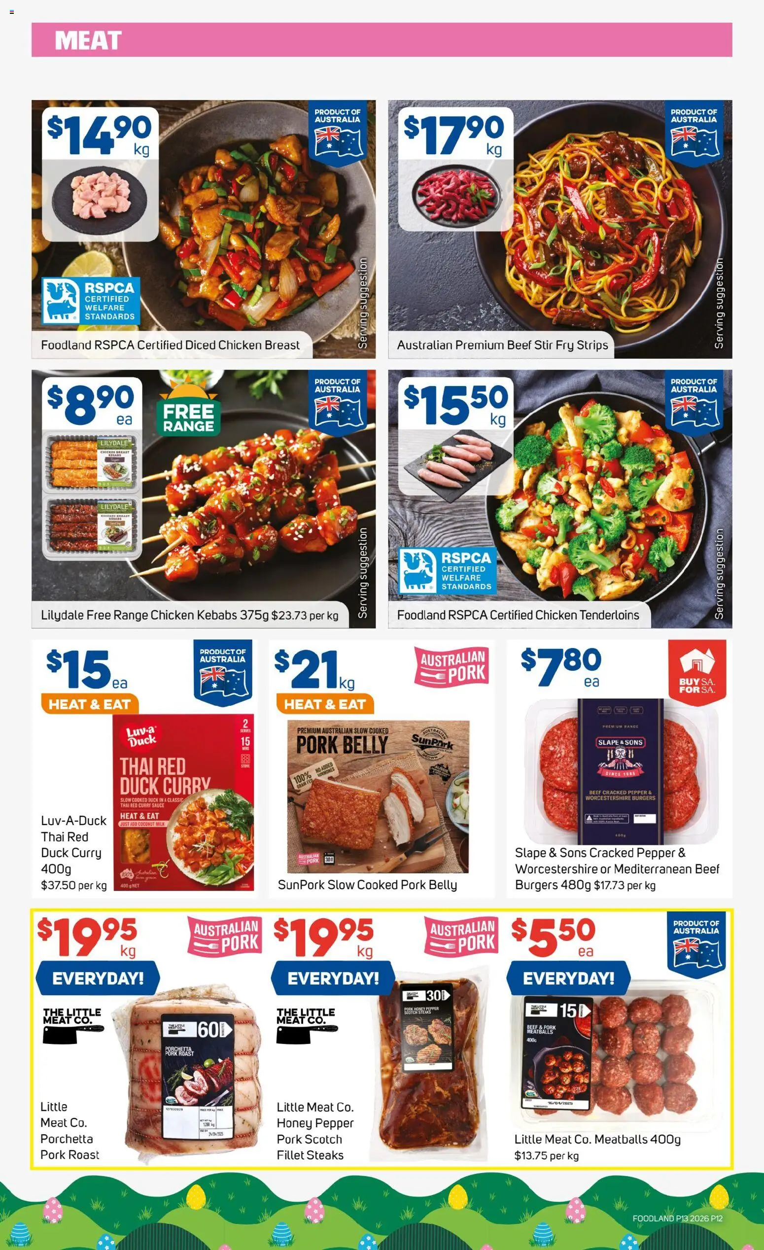 Foodland catalogue - valid from 25.03.2026 | Page: 12 | Products: Duck, Chicken, Meat, Pepper