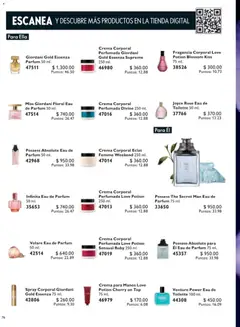 Vista previa de Oriflame campaña 7 2026, nuevo folleto de la tienda, válido en México a partir del 09.05.2026 | Página: 76 | Productos: Crema, Top, Fragancia, Crema corporal