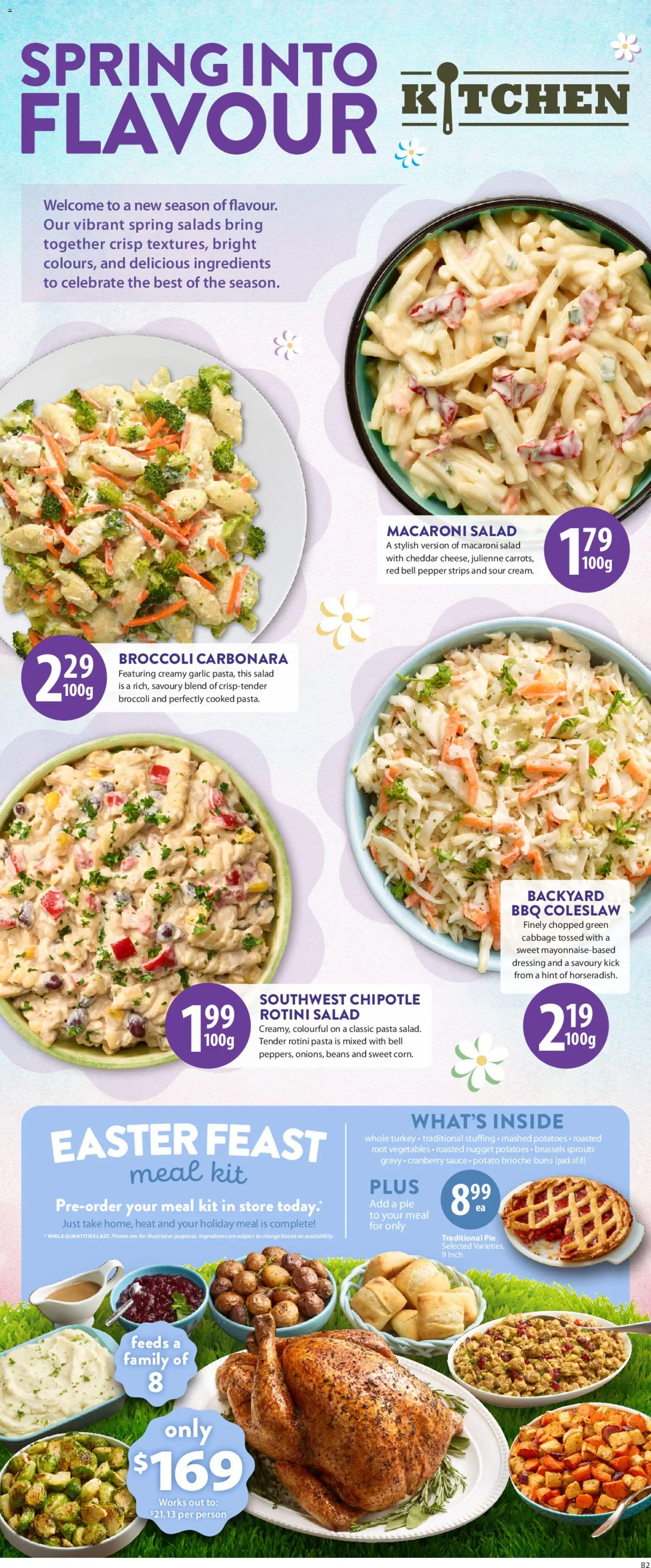 Save on foods flyer valid from 02.04.2026 | Page: 14 | Products: Pasta, Salad, Potatoes