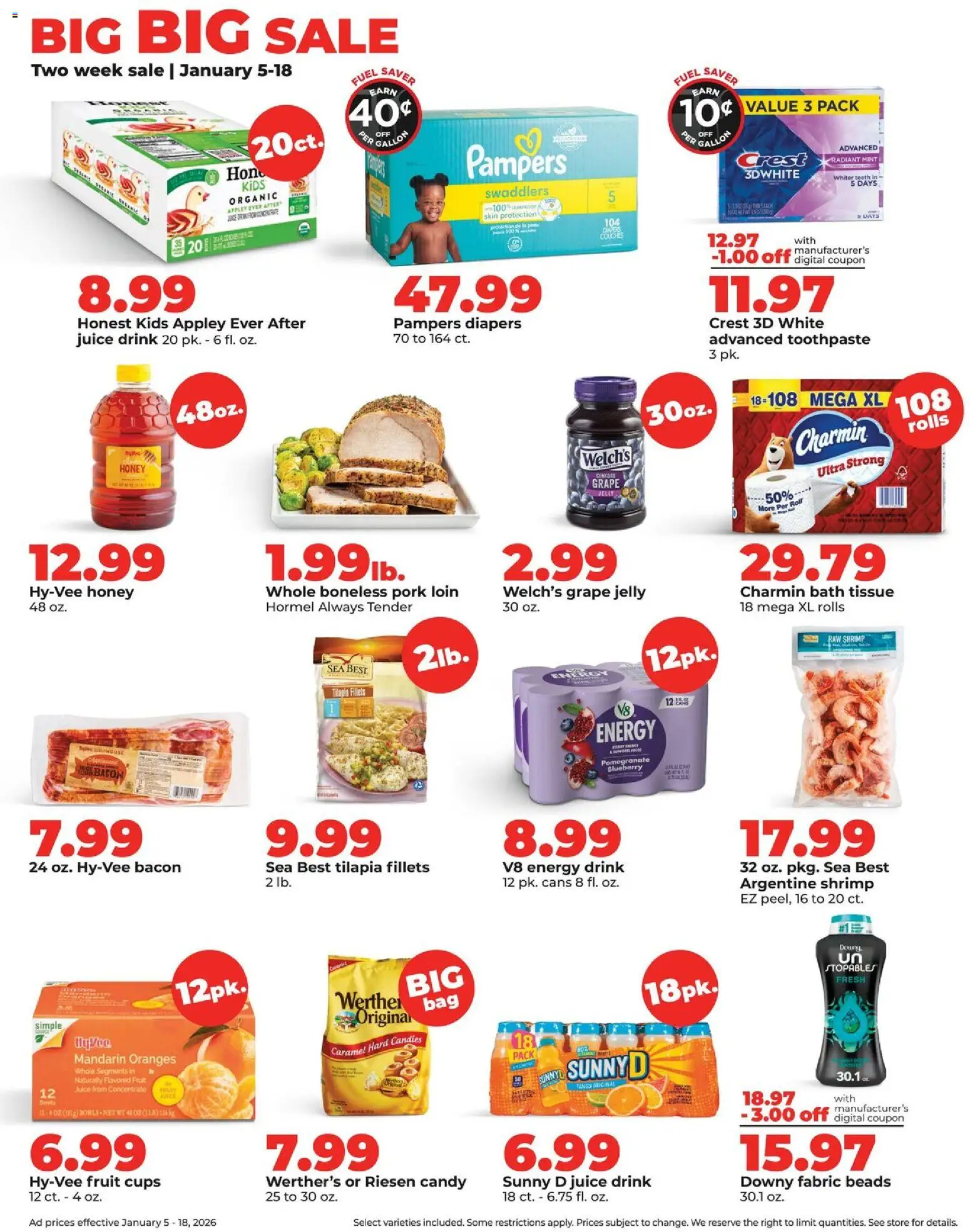 HyVee Weekly Ad - valid from 05.01.2026 | Page: 22 | Products: Bath, Pork, Oranges, Candies