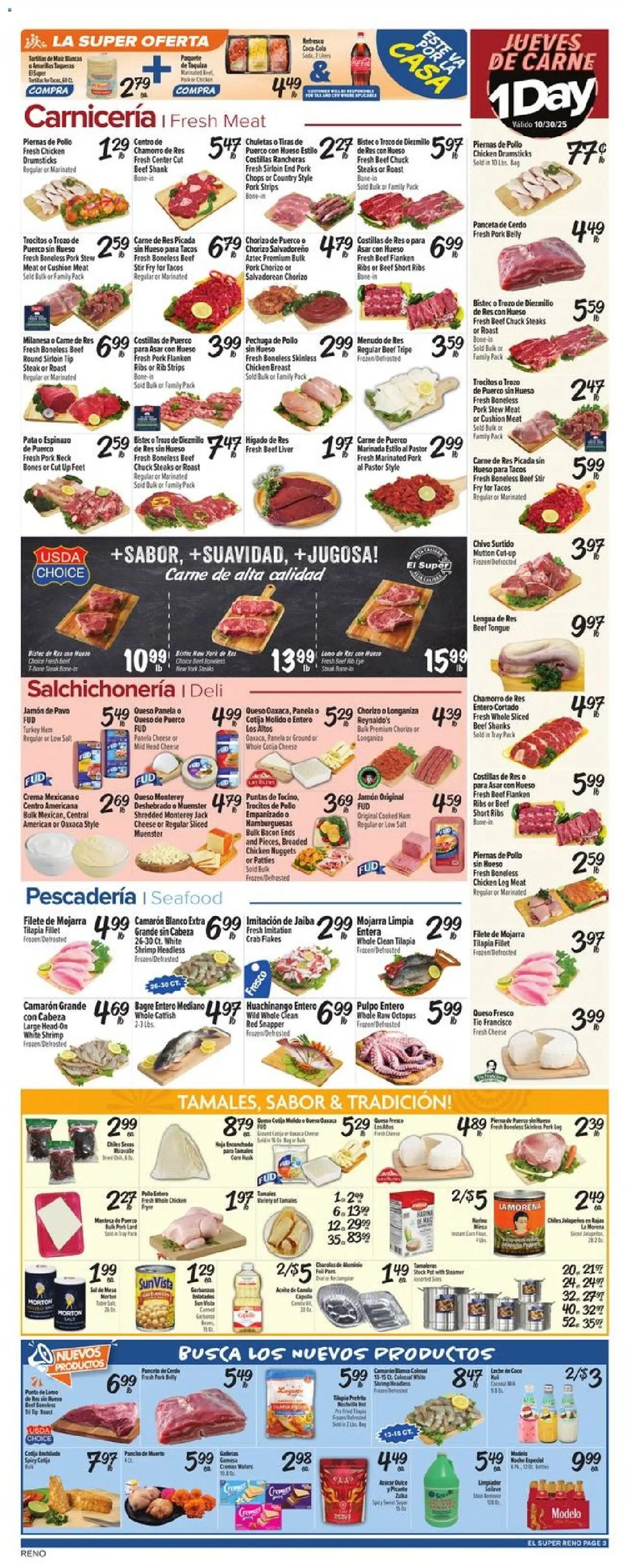 El Super Weekly Ad - NV - valid from 29.10.2025 | Page: 3 | Products: Cheese, Ham, Cushion, Salt