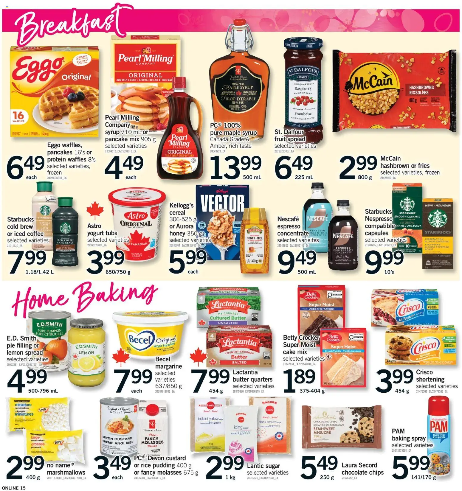 Fortinos flyer valid from 02.04.2026 | Page: 15 | Products: Milk, Butter, Coffee, Chocolate