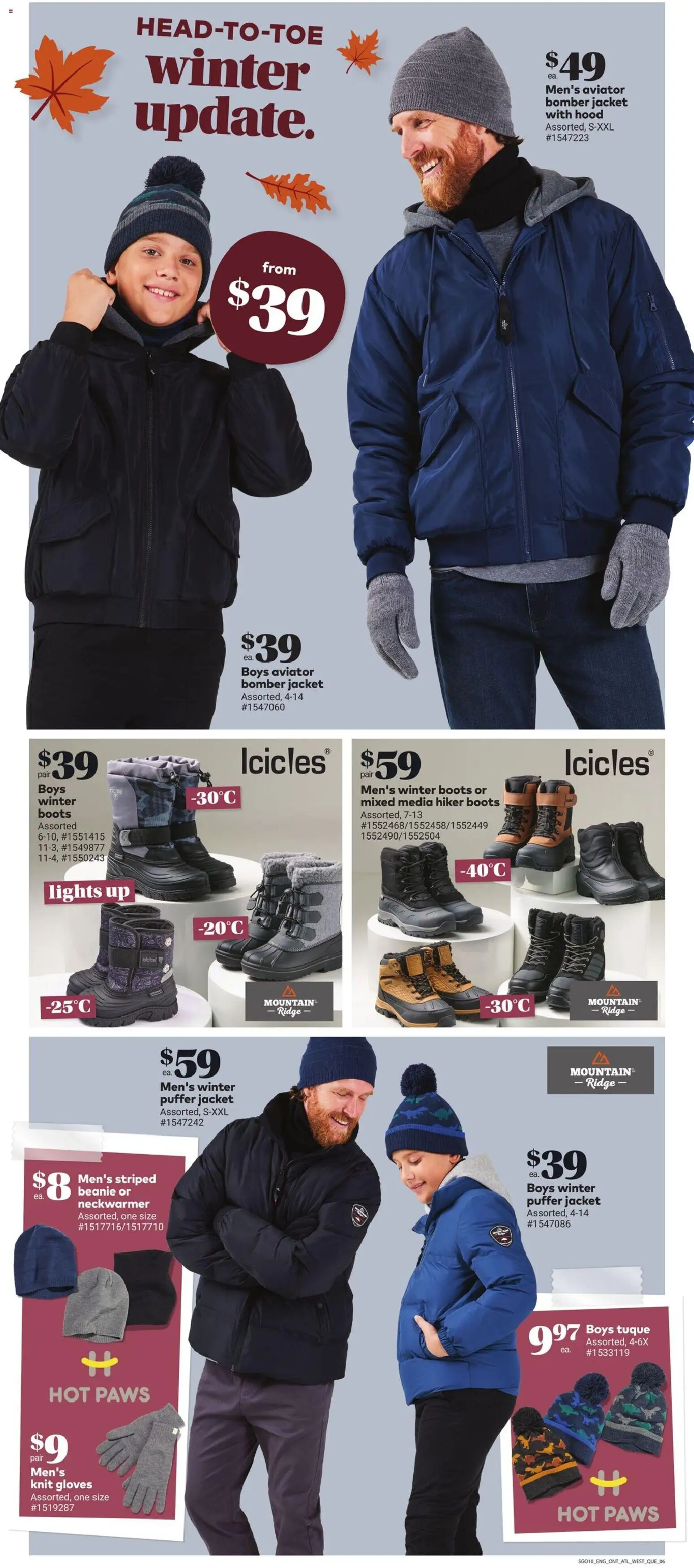 Giant Tiger flyer valid from 29.10.2025 | Page: 8 | Products: Boots, Gloves, Ridge, Jacket