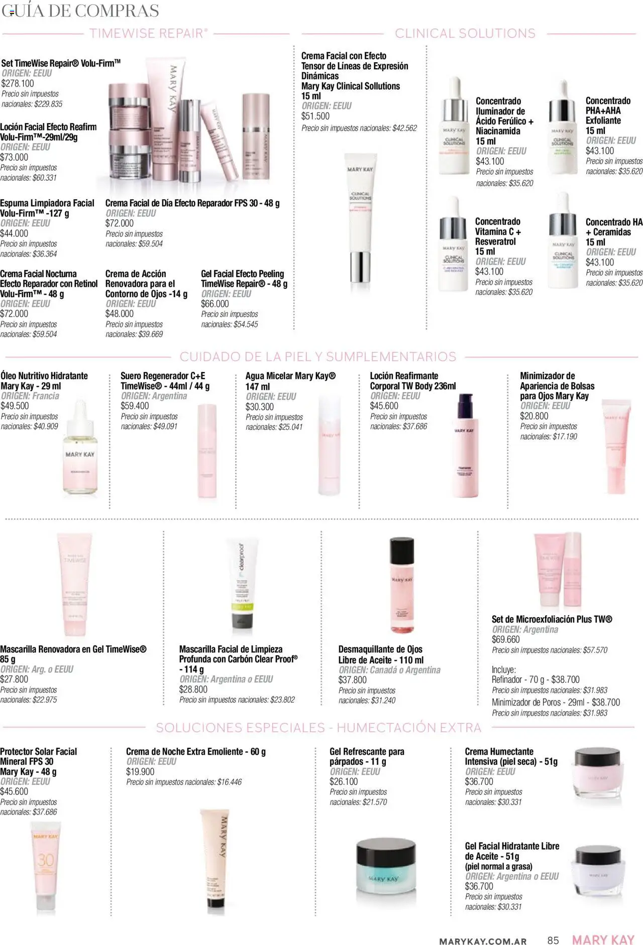 Mary Kay - Catálogo Look Primavera 2025 │ válido desde el 01.10.2025 | Página: 85 | Productos: Mascarilla, Aceite, Contorno, Protector solar