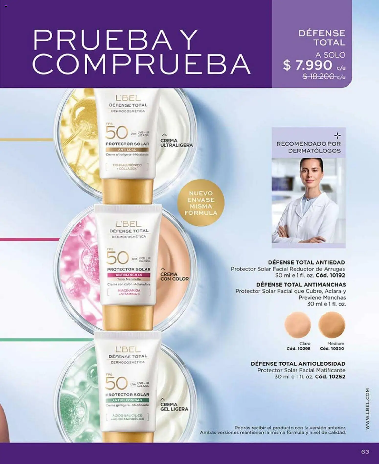 Catálogo L'Bel Campaña2x │ válido desde el 16.01.2026 | Página: 63 | Productos: Protector solar, Crema