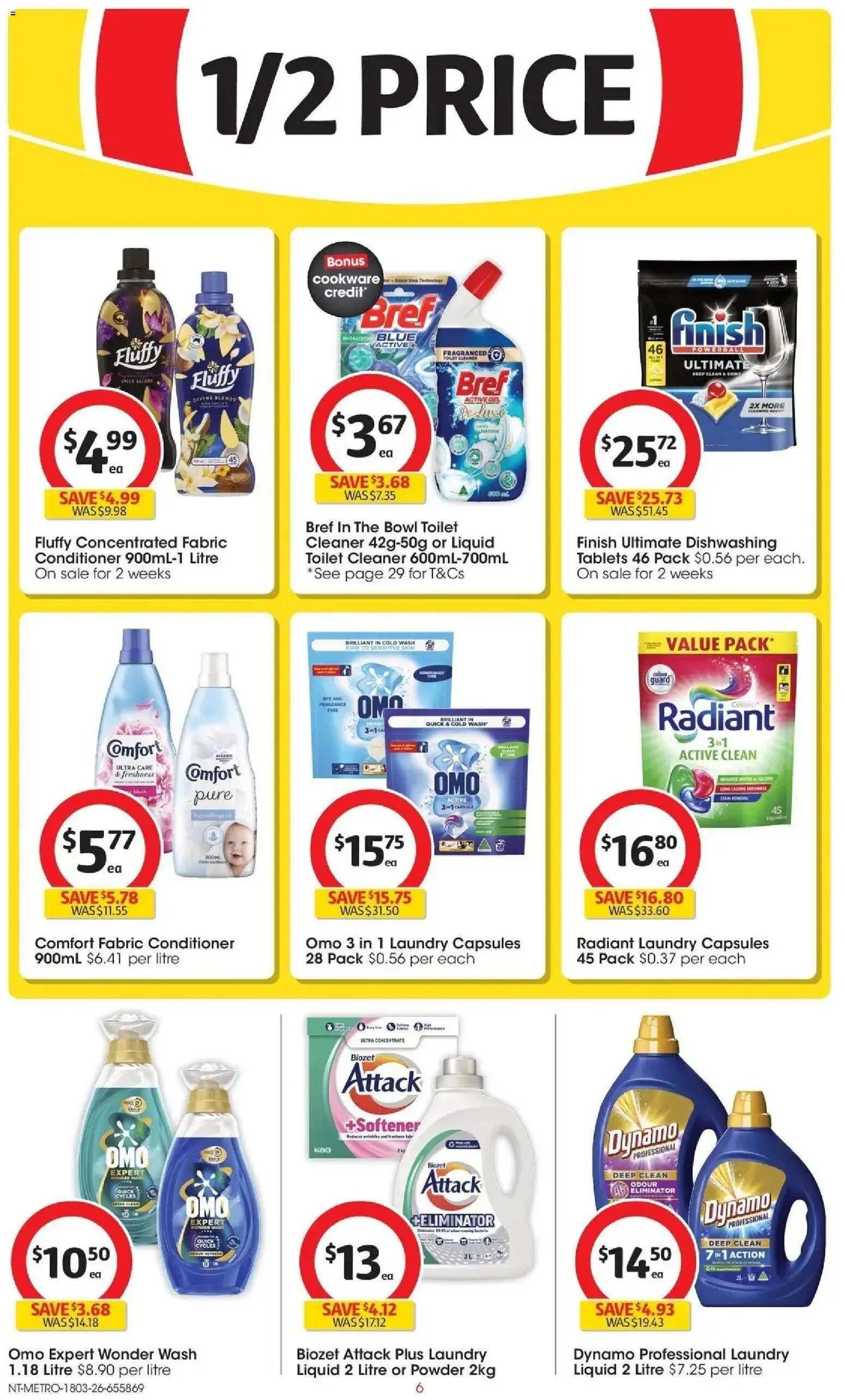 Coles catalogue - valid from 17.03.2026 | Page: 6 | Products: Toilet, Conditioner, Laundry, Tablets