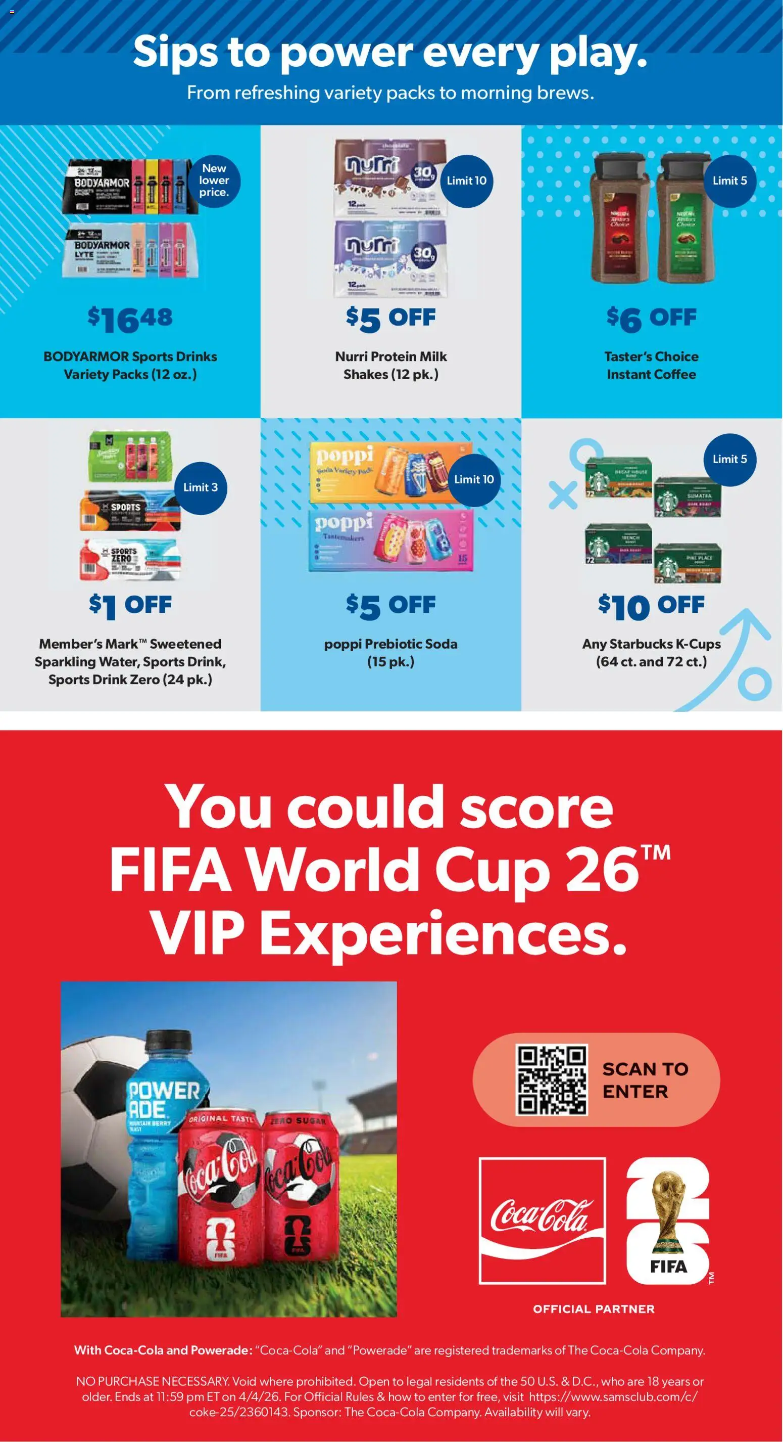 Sam's Club Instant Savings Book February - valid from 28.01.2026 | Page: 10 | Products: Milk, Coffee, Sugar