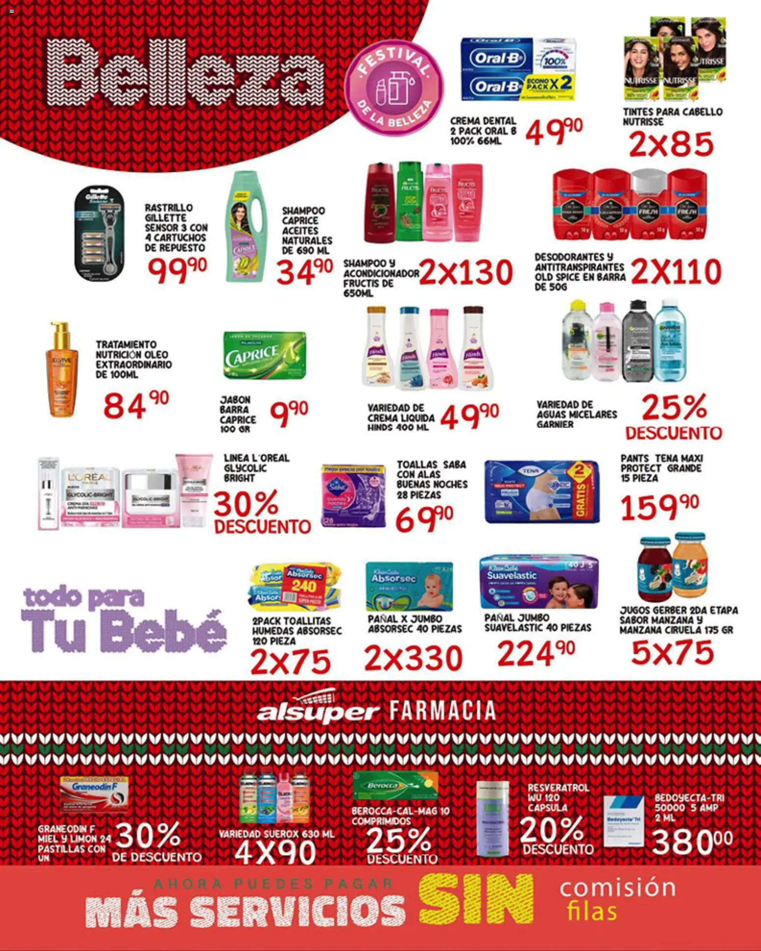 Nuevas ofertas de Alsuper válidas en toda la República Mexicana desde el 09.12.2025. ¡Encuentra las mejores ofertas en Alsuper folleto! | Página: 4 | Productos: Crema, Rastrillo, Toallitas húmedas, Pants