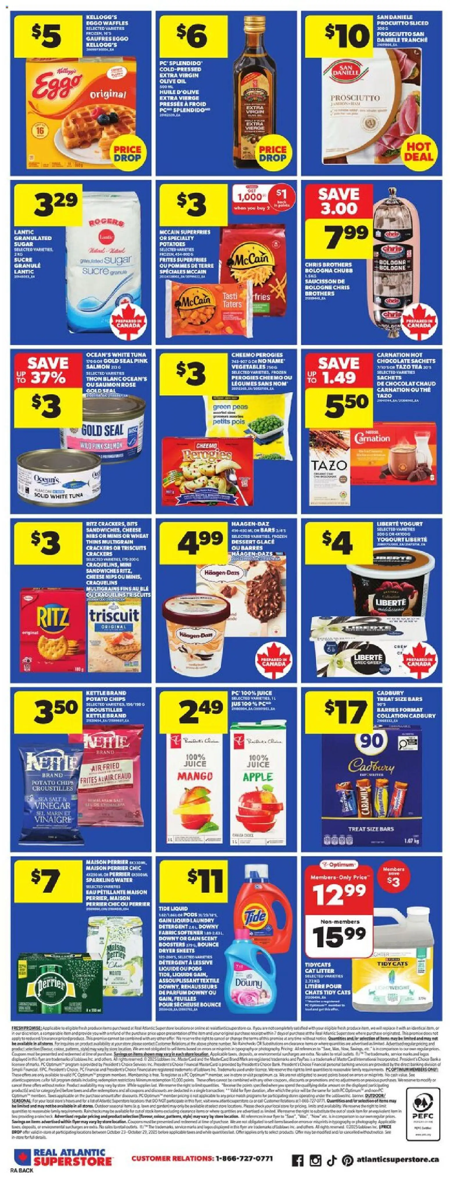 Atlantic Superstore flyer valid from 23.10.2025 | Page: 4 | Products: Tea, Phone, Case, Cheese
