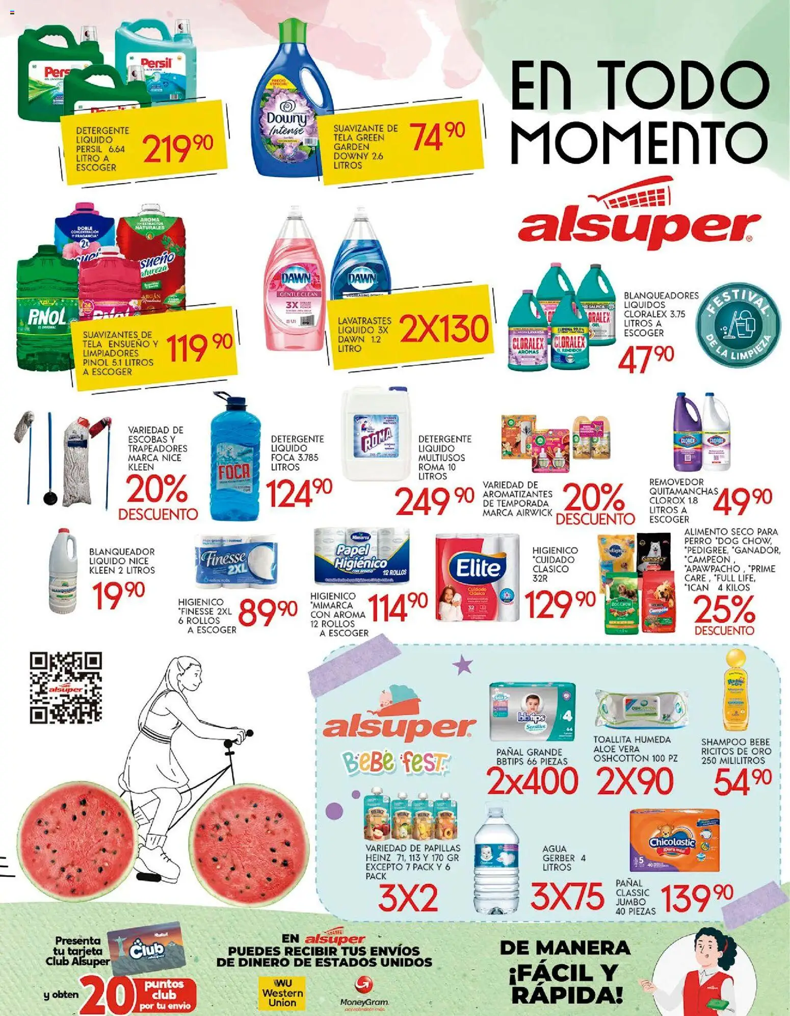 Nuevas ofertas de Alsuper válidas en toda la República Mexicana desde el 28.10.2025. ¡Encuentra las mejores ofertas en Alsuper folleto Laguna! | Página: 8 | Productos: Detergente, Agua, Suavizante, Papel higiénico