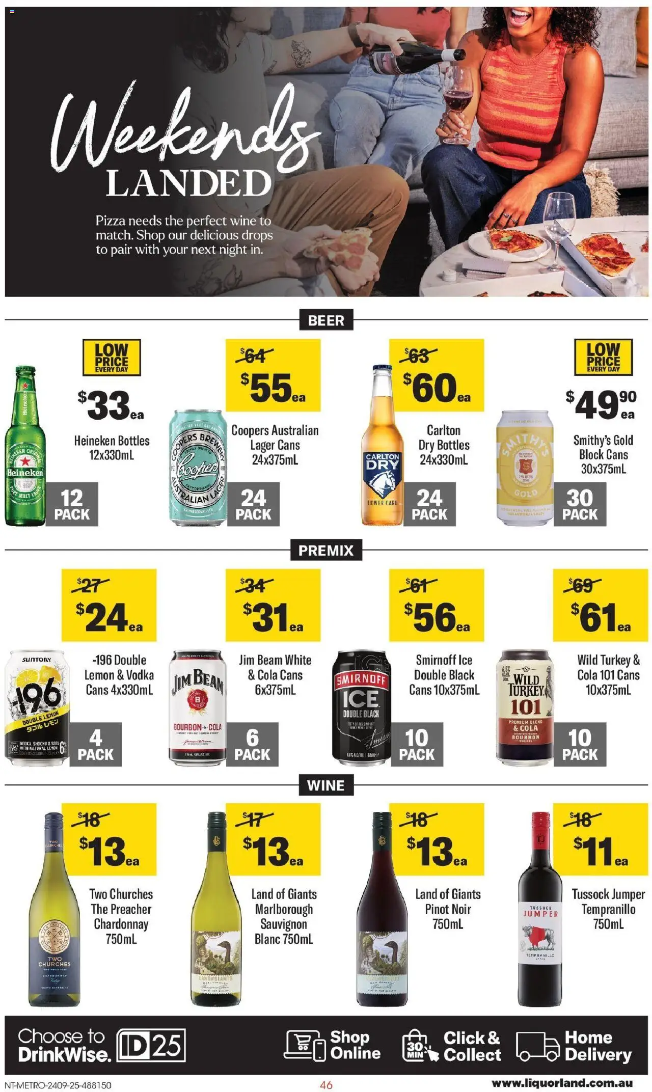 Coles catalogue - valid from 24.09.2025 | Page: 46 | Products: Jumper, Pizza, Beer, Vodka