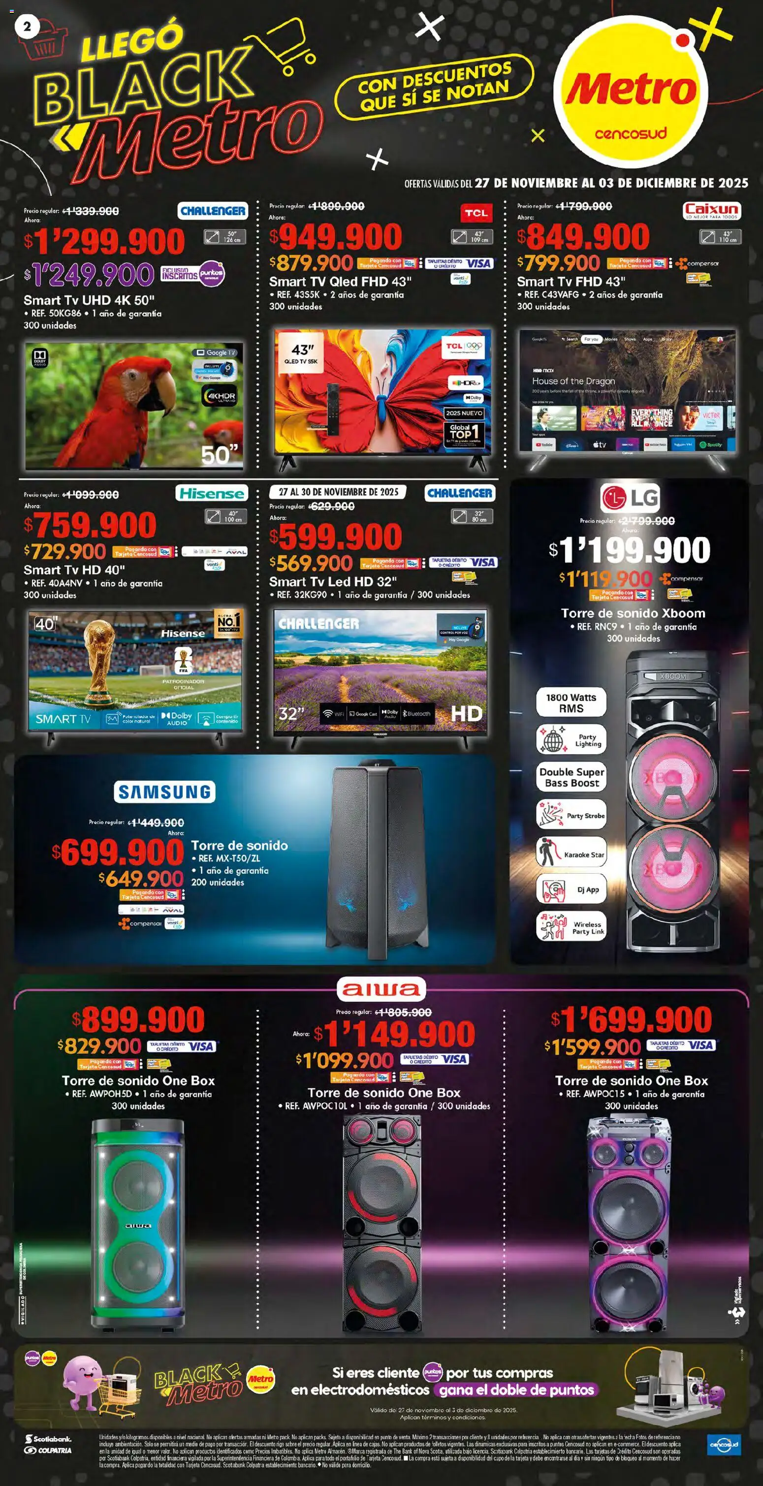 Metro revista - valida desde el 27.11.2025 | Página: 2 | Productos: Audio, Sobre