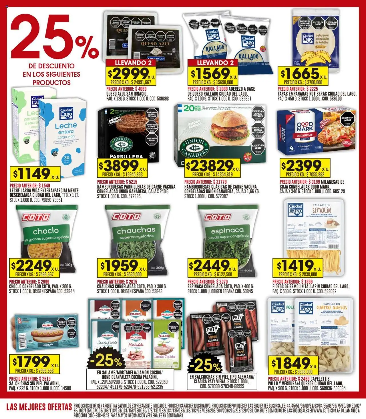 Coto ofertas │ válido desde el 16.06.2025 | Página: 8 | Productos: Caja, Jamón cocido, Jamón, Fideos