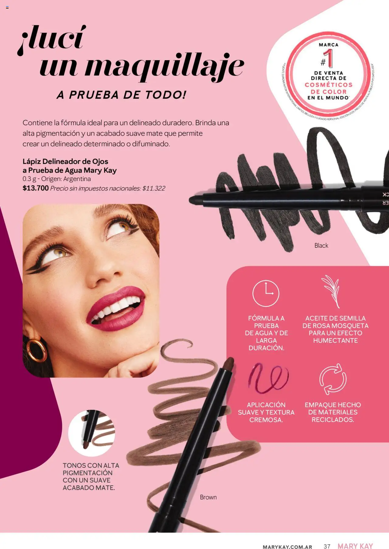Mary Kay catálogo Invierno │ válido desde el 01.07.2025 | Página: 37 | Productos: Mate, Fuente, Delineador de ojos, Agua